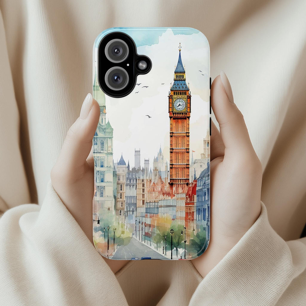 London Big Ben Phone Case, London Building Phone Case, English City Phone Cover for iPhone 16 15 14 13 Pro Max Plus/Samsung S25, 187.3