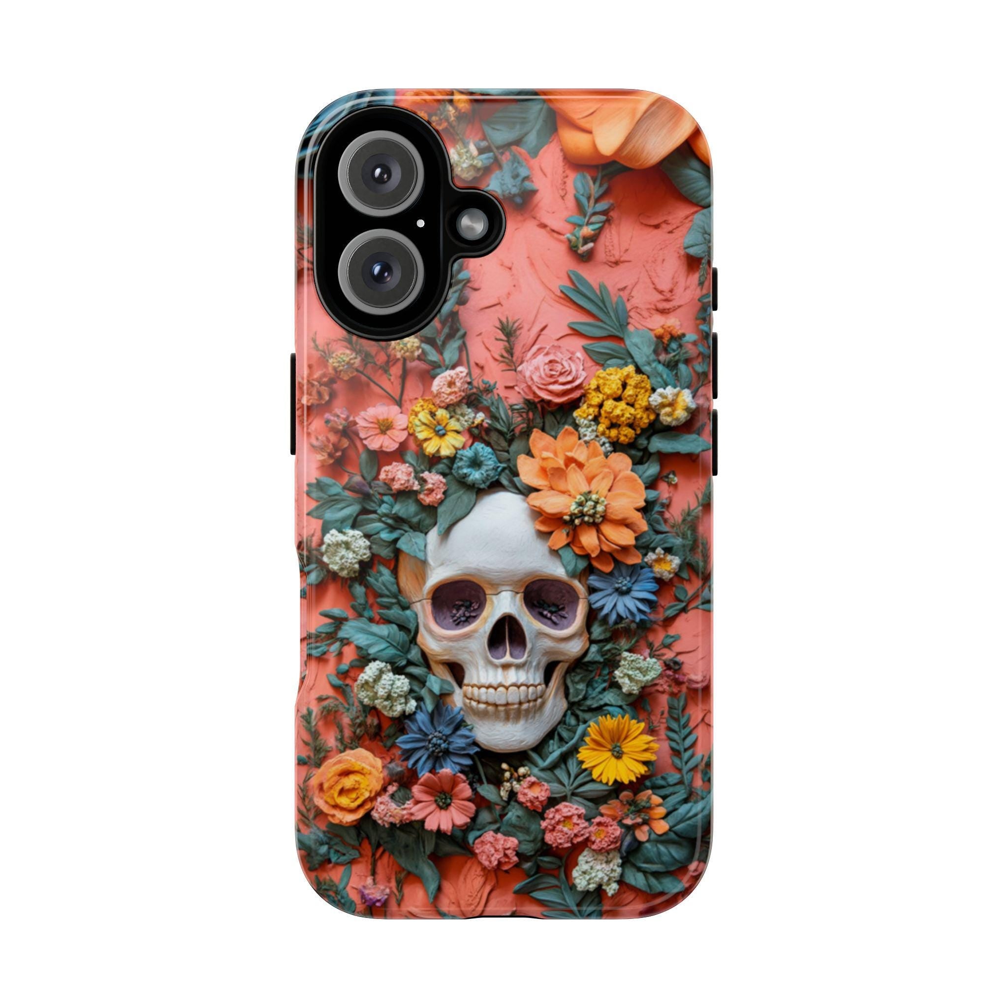 Anatomy Skeleton 3D Design Phone Case, Anatomical Art Design, Flowers & Skeleton Phone Cover for iPhone 16 15 Pro Max, Samsung S24, 435.8