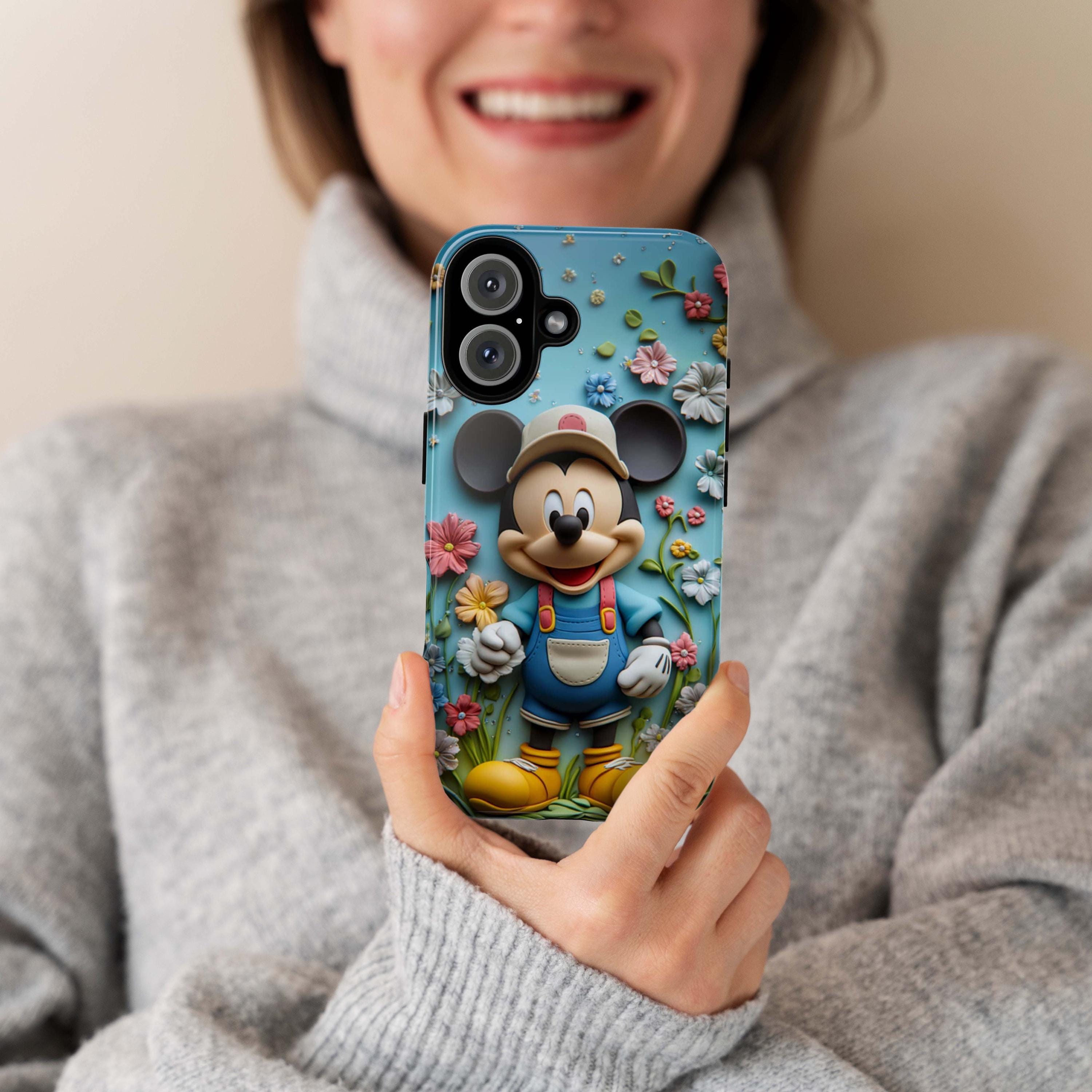 Mickey Mouse Gardener Phone Case, 3D Disneyland Festive Phone Cover for iPhone 16 15 14 13 Pro Magsafe Samsung Galaxy S24, 442.36