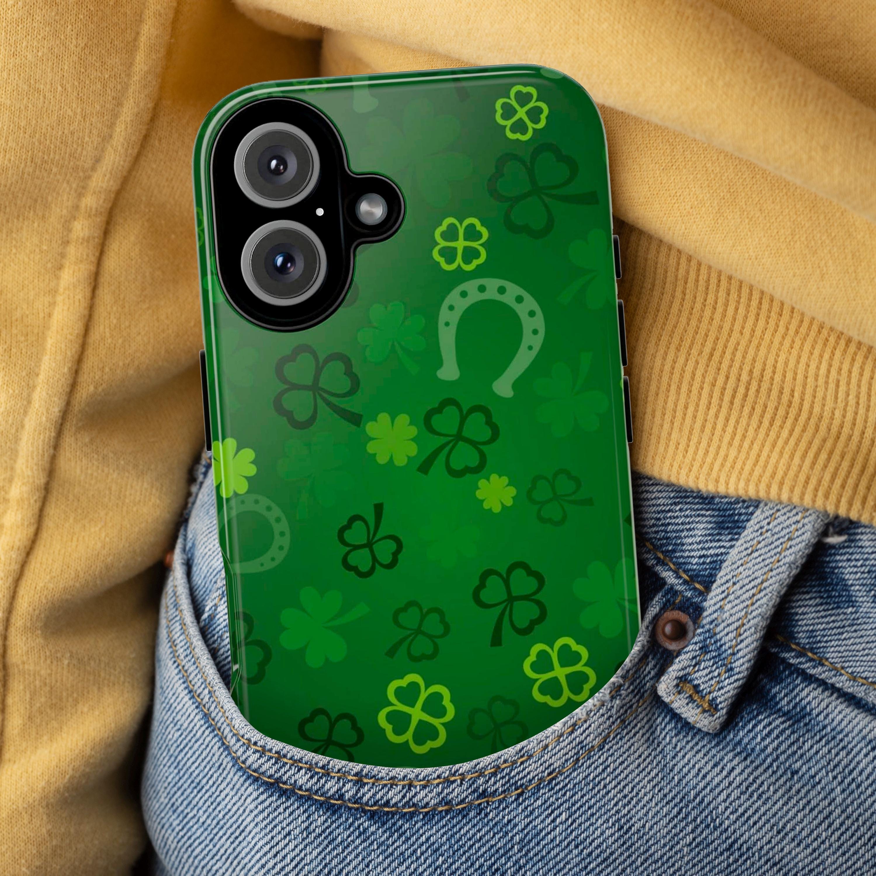 St Patricks Day Phone Case, Irish Luck Day Phone Cover, Shamroc St Paddys Case for iPhone 16 15 14 13 Pro Max Plus Samsung Galaxy S24, 289.2