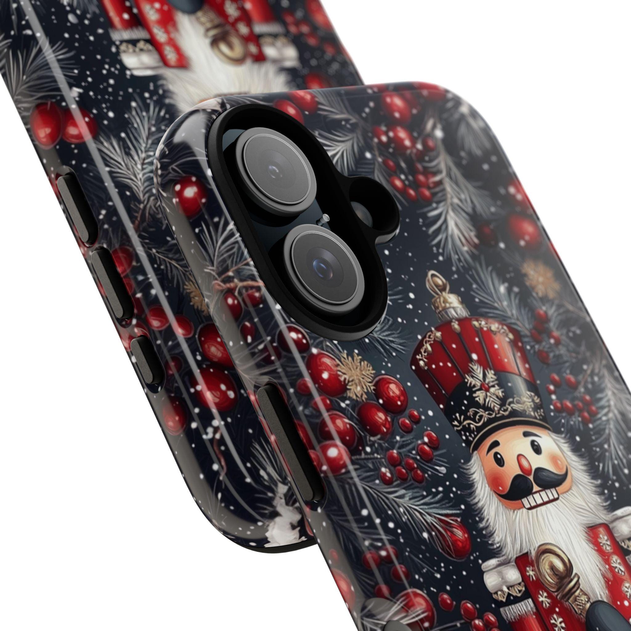Holiday Nutcracker Christmas & Xmas Ornaments Phone Case, Festive Case for Nutcracker Lovers iPhone 16 15 14 13, Samsung S24, 431.13