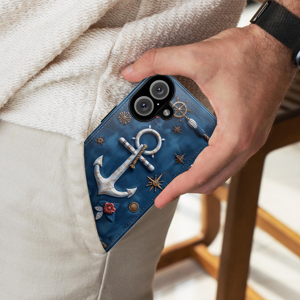 Navy Marine Corp MagSafe Phone Case, Navy Veteran Sailor Phone Case for iPhone 16 15 14 13 12 Pro Max Plus / Samsung S24, 451.1