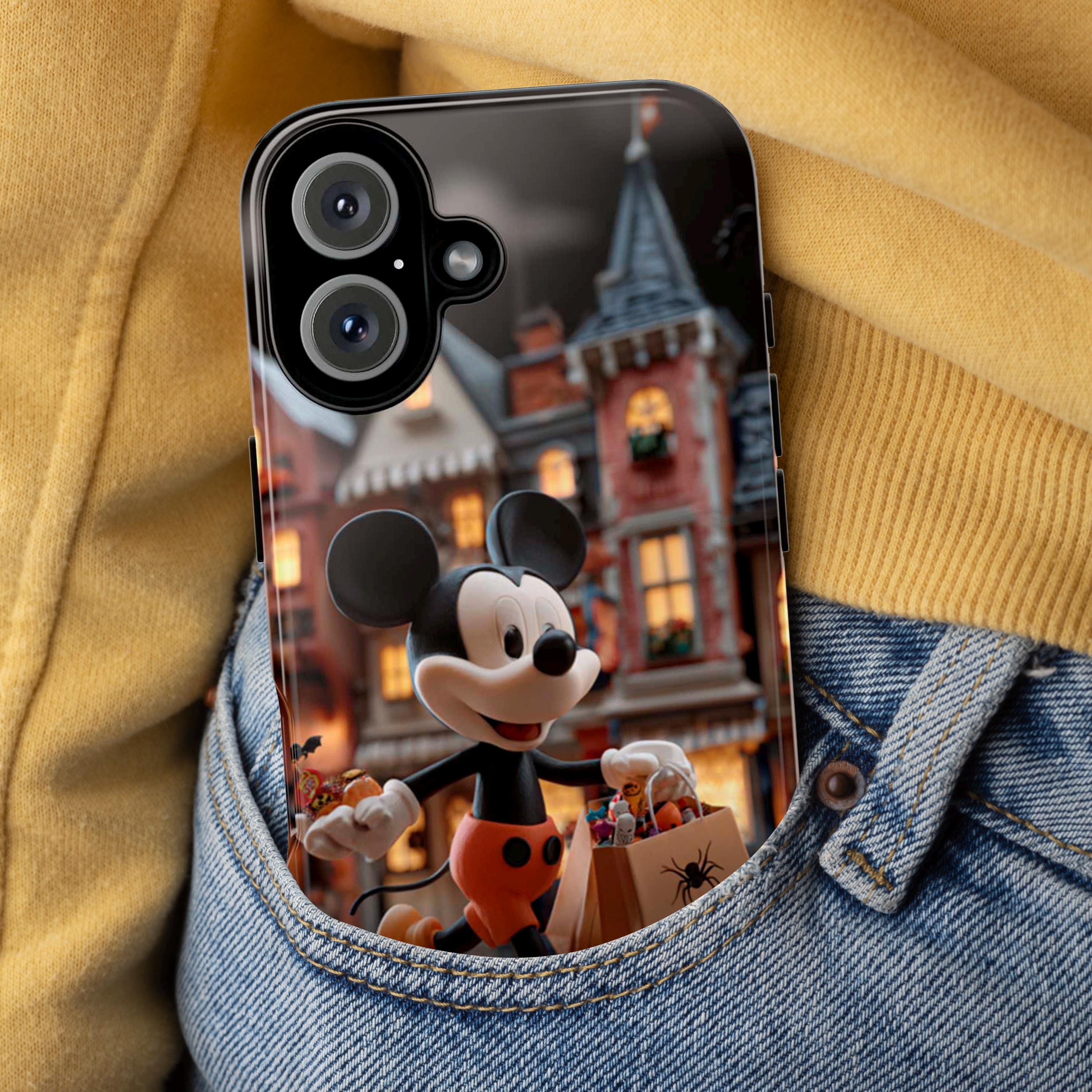 Mickey Mouse Halloween Phone Case | Trick or Treat Candy Design, Cute Spooky Disney Cover for iPhone 17 16 Tough or Magsafe, Samsung, 442.58