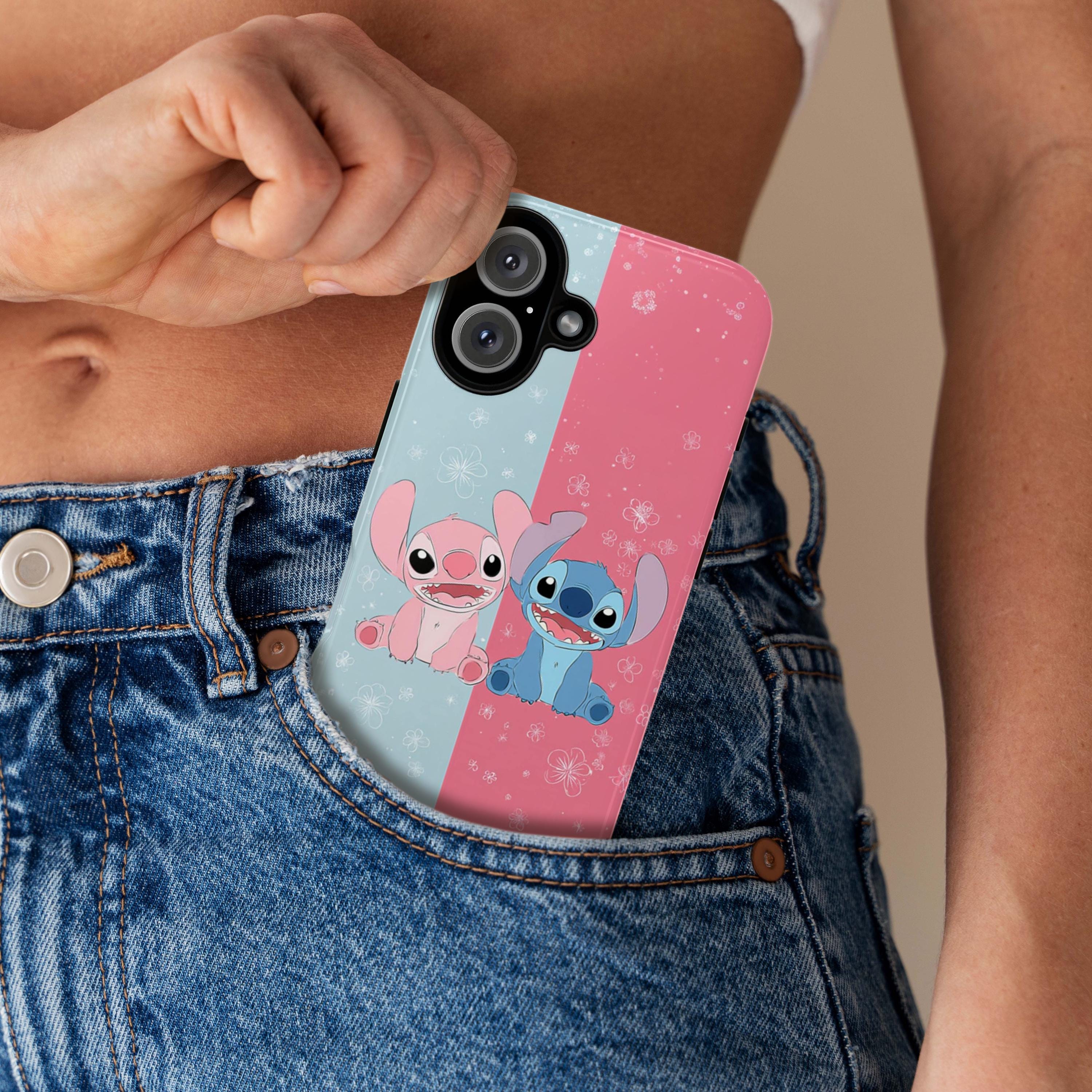 Cute Lilo & Stitch Phone Case with Adorable Disney Cartoon Design, Protective Cover for iPhone and Android, Perfect for Stitch Fans, 442.52