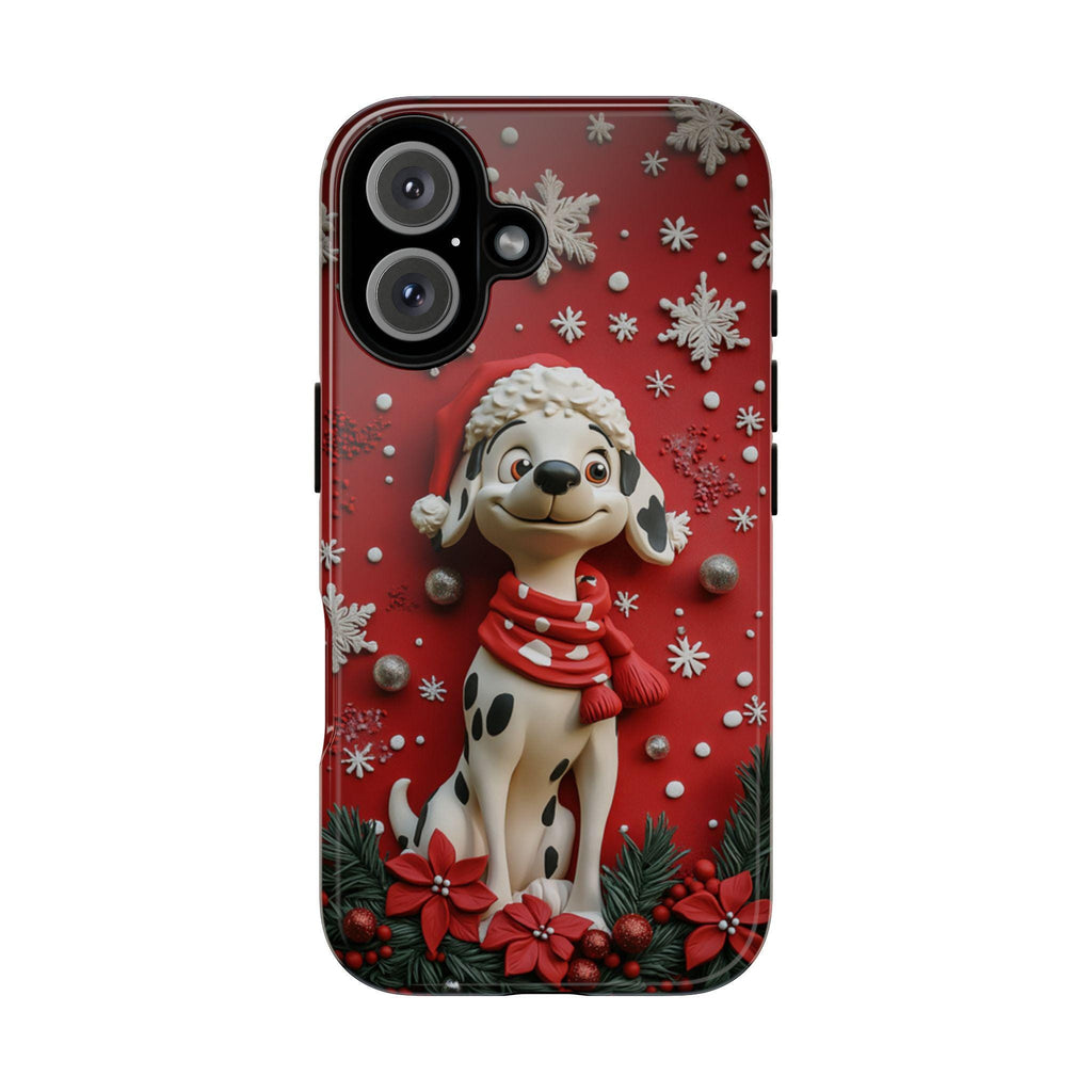 Dalmatian Dog Cartoon Movie Phone Case, Disney Dalmatian 3D Phone Case, Santa Case for iPhone 16 15 Magsafe, Samsung S24, 442.26