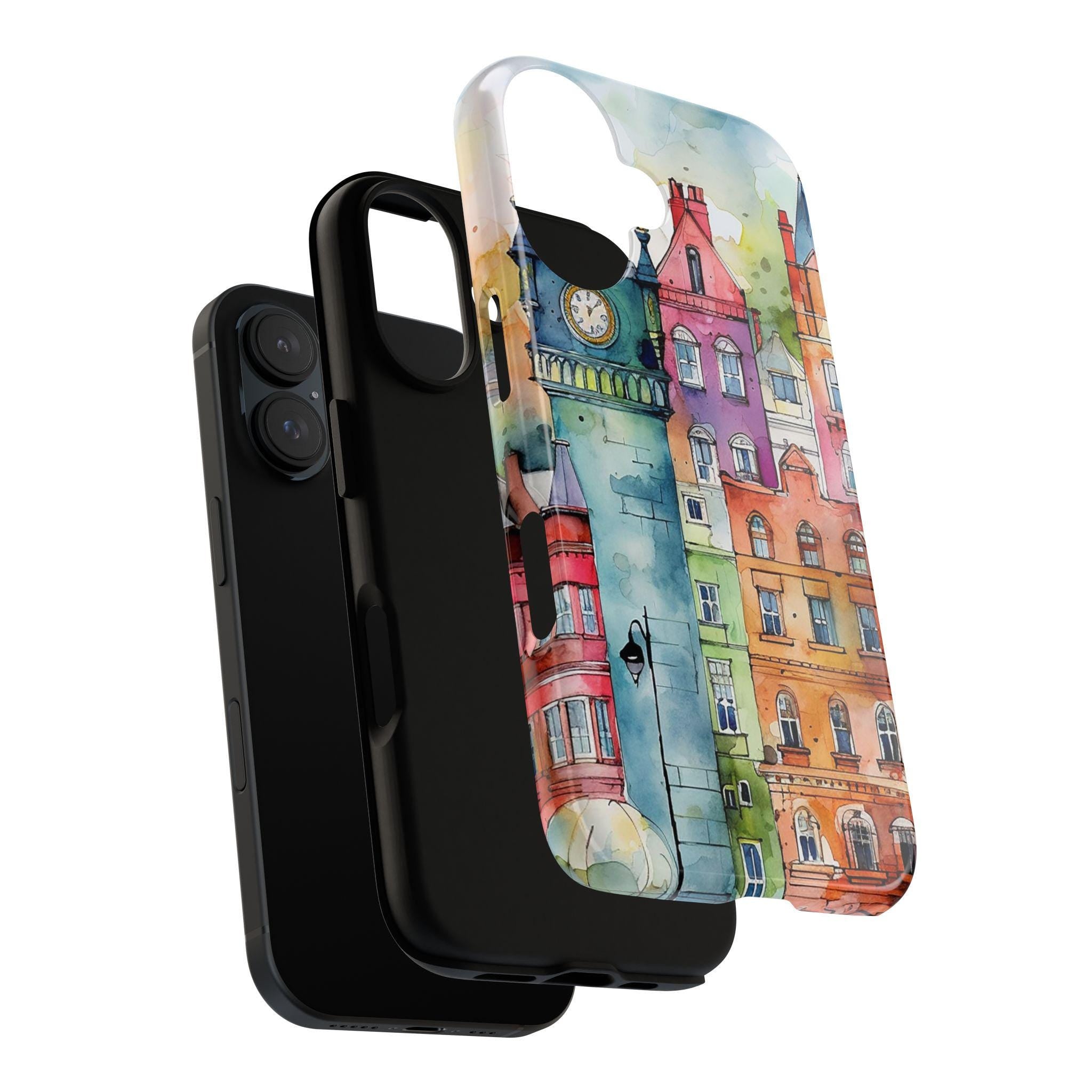London Building Phone Case, London Colorful Phone Case, English City Phone Cover for iPhone 16 15 14 13 Pro Max Plus/Samsung S25, 187.2