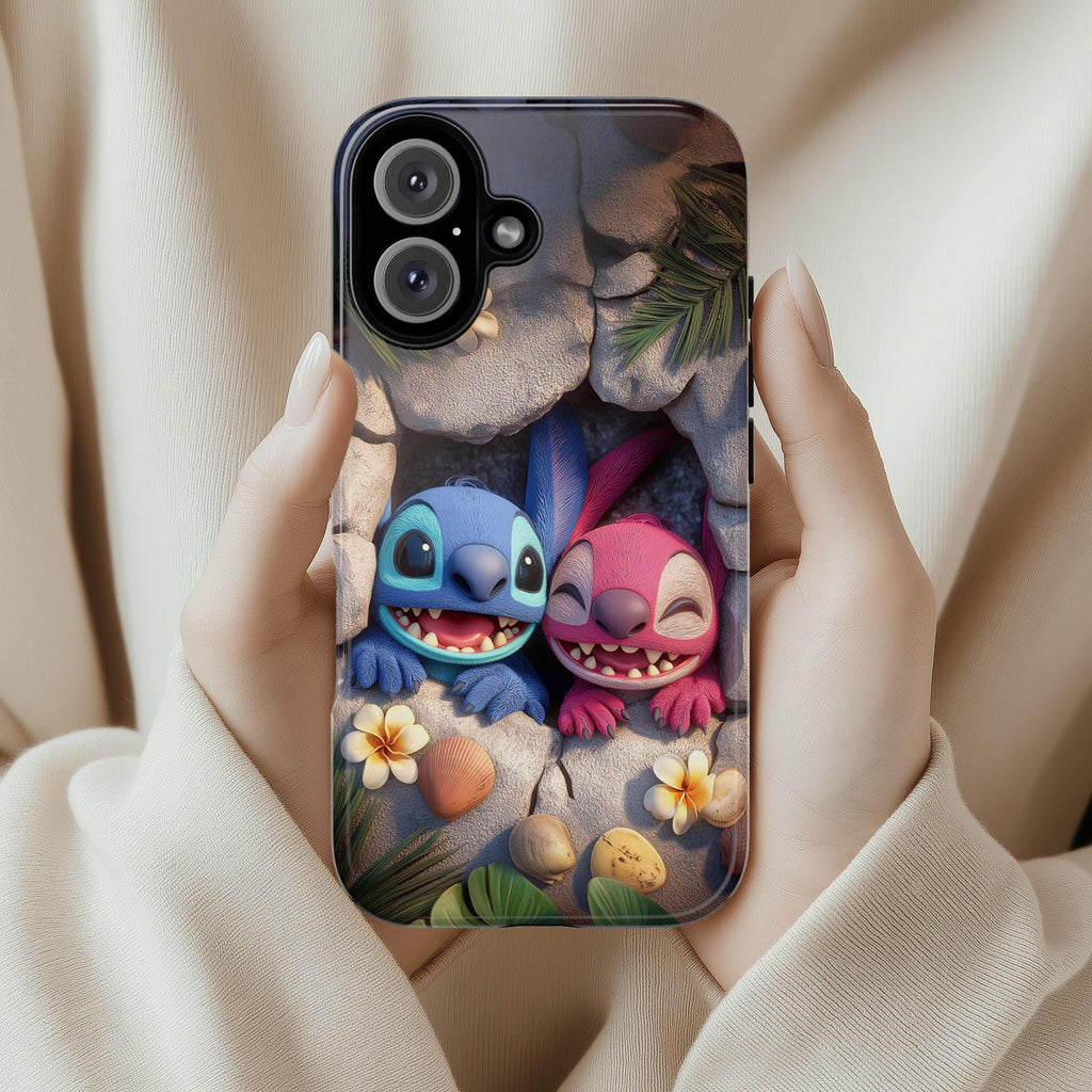 Cute Lilo & Stitch Phone Case Adorable Disney Cartoon Design, Stitch Angel Cover for iPhone and Android, Perfect for Stitch Fans, 442.53