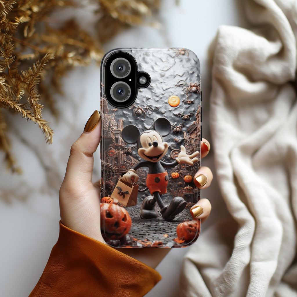 Disney Mickey Mouse Halloween City Phone Case, Moon & Bats Spooky Night Haunted Cover for iPhone 17 16 Tough or Magsafe, Samsung, 442.60
