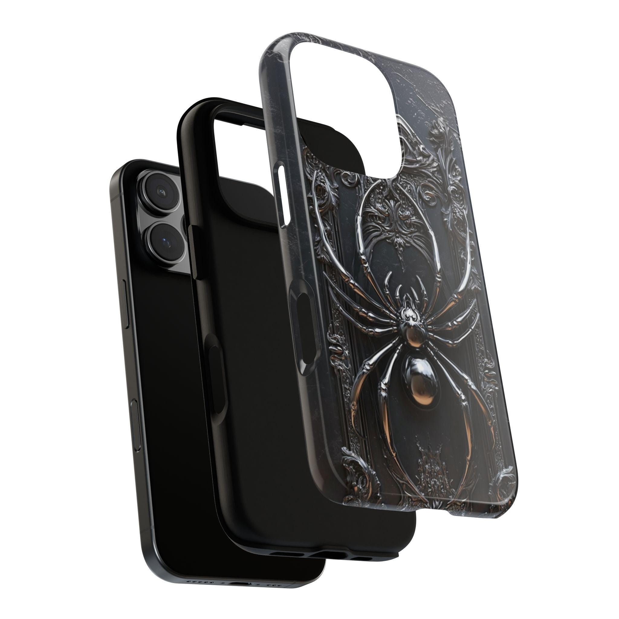 3D Dark Gothic Fantasy Spider Phone Case, Mystical Aesthetic Phone Cover for iPhone 16 15 14 13 Pro Magsafe Samsung Galaxy S24, 465.1