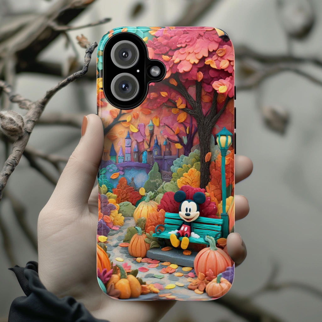 Mickey Mouse in the City Phone Case | Cozy Fall Disneyland Design, Fall Pumpkins Cover for iPhone 17 16 Tough or Magsafe, Samsung, 442.55