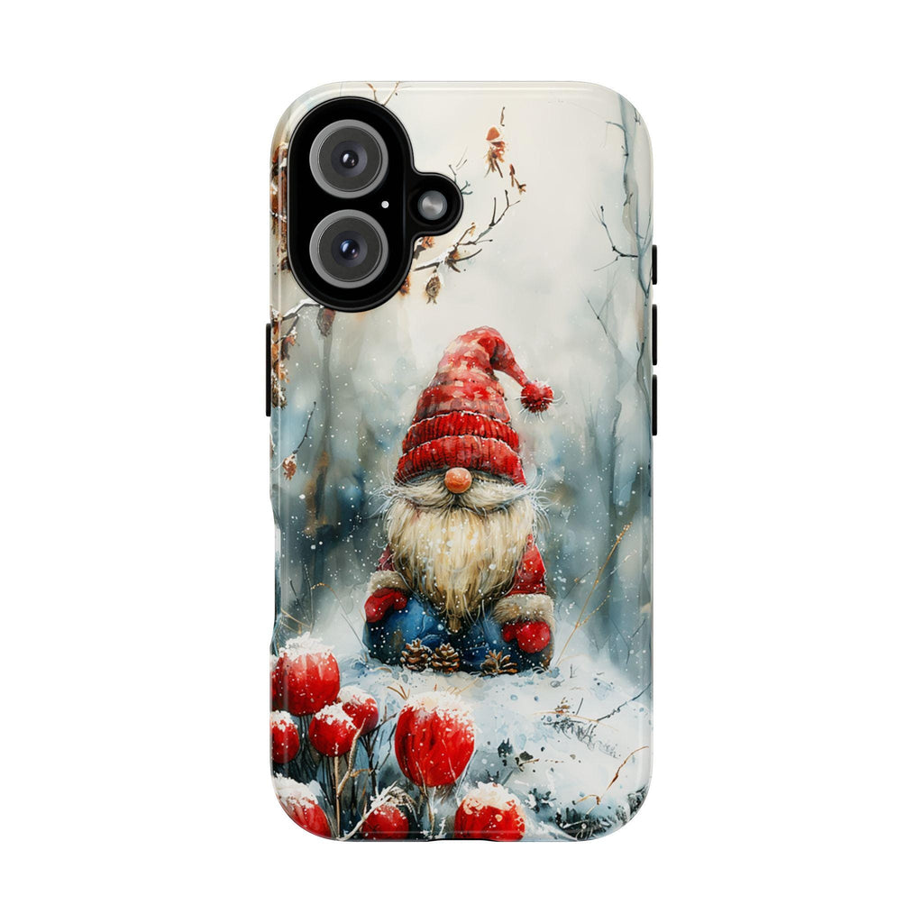 Winter Forest Gnome Phone Case, Christmas Gnome & Winter Festive Holly Magsafe Case for iPhone 15 14 13 12 Pro Max Plus, Samsung S24, 427.10