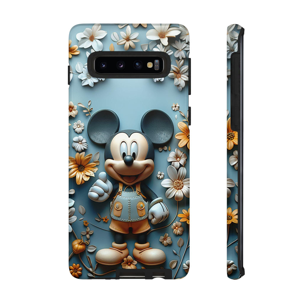 Spring Floral Mickey Mouse Phone Case, 3D Disney Lover Phone Cover for iPhone 16 15 14 13 Pro Magsafe Samsung Galaxy S24, 442.40