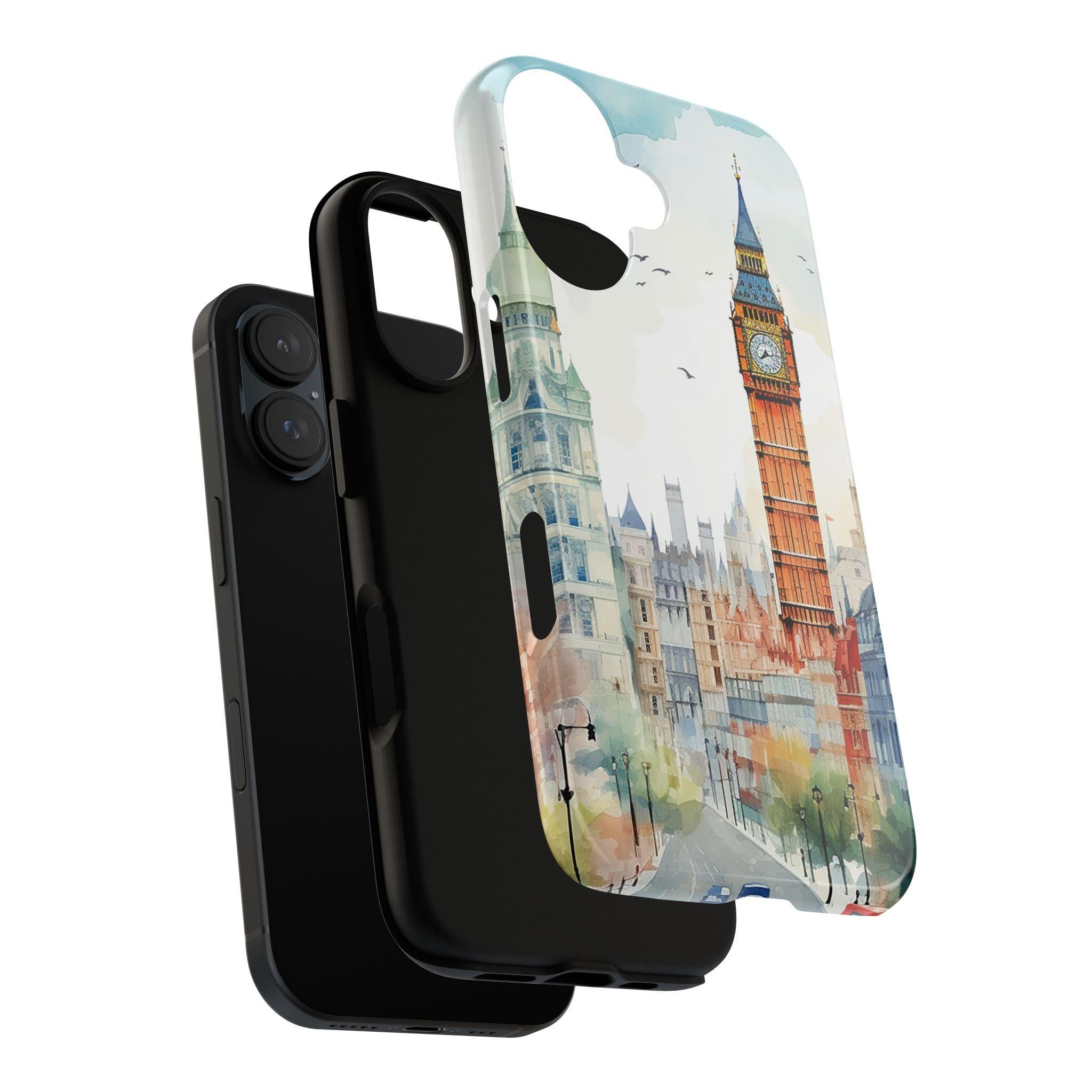 London Big Ben Phone Case, London Building Phone Case, English City Phone Cover for iPhone 16 15 14 13 Pro Max Plus/Samsung S25, 187.3