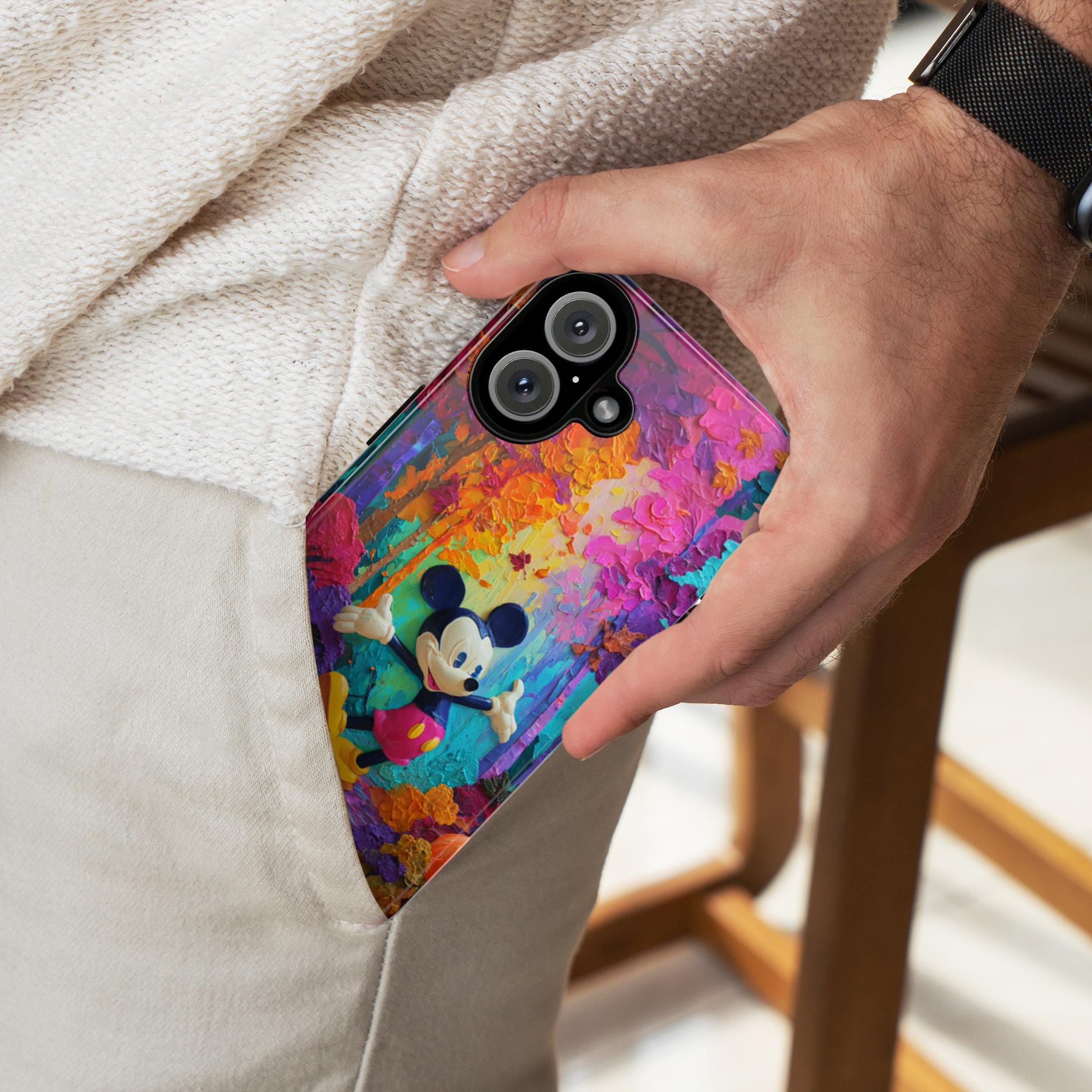 Mickey Mouse Autumn Forest Phone Case, Cozy Disney Cover with Pumpkins Fall Leaves for iPhone 17 16 Tough or Magsafe, Samsung, 442.56