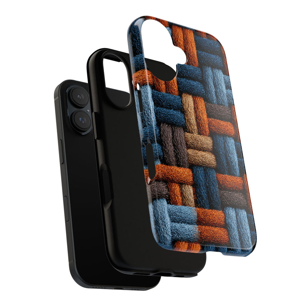 Wool Felted Autumn Phone Case | Cozy Warm Wool Texture Fall Pattern Design for iPhone 17 16 15 Tough or Magsafe, Samsung, 452.17