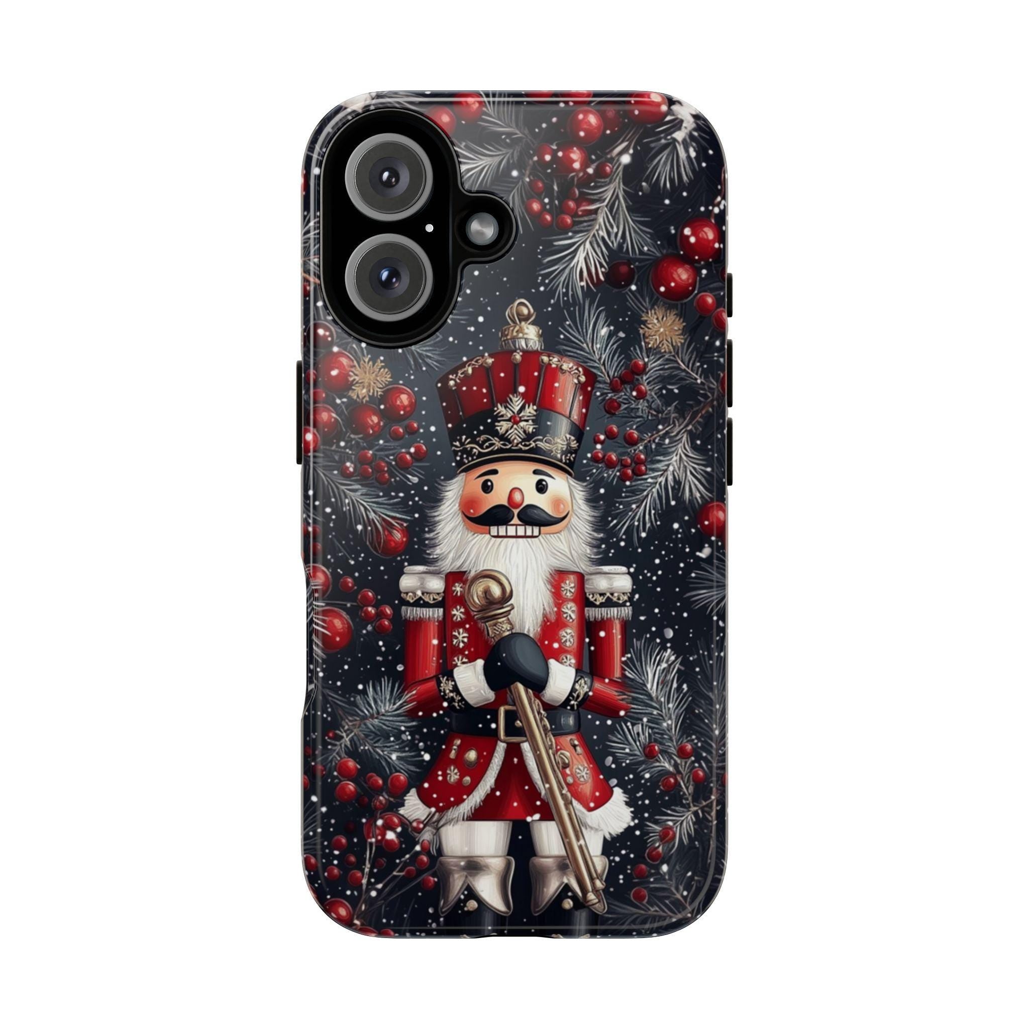Holiday Nutcracker Christmas & Xmas Ornaments Phone Case, Festive Case for Nutcracker Lovers iPhone 16 15 14 13, Samsung S24, 431.13