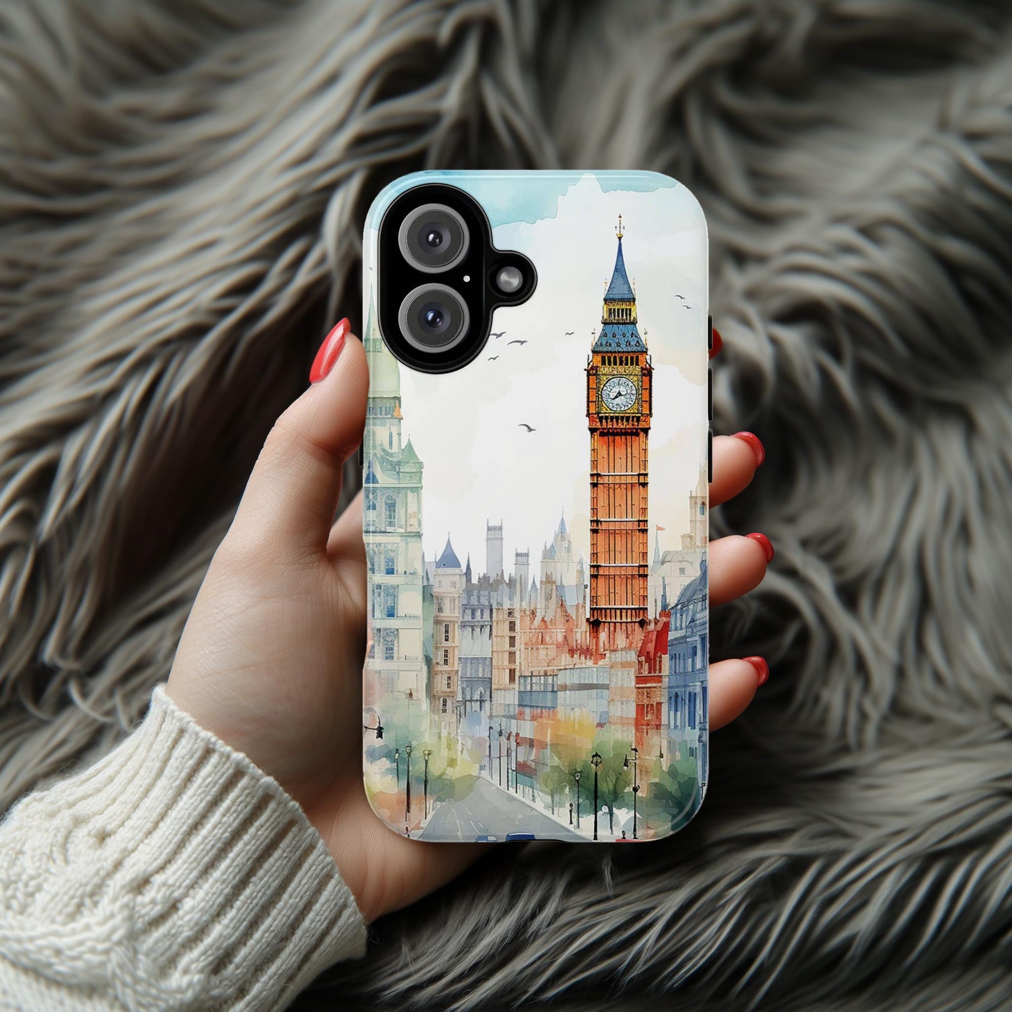 London Big Ben Phone Case, London Building Phone Case, English City Phone Cover for iPhone 16 15 14 13 Pro Max Plus/Samsung S25, 187.3