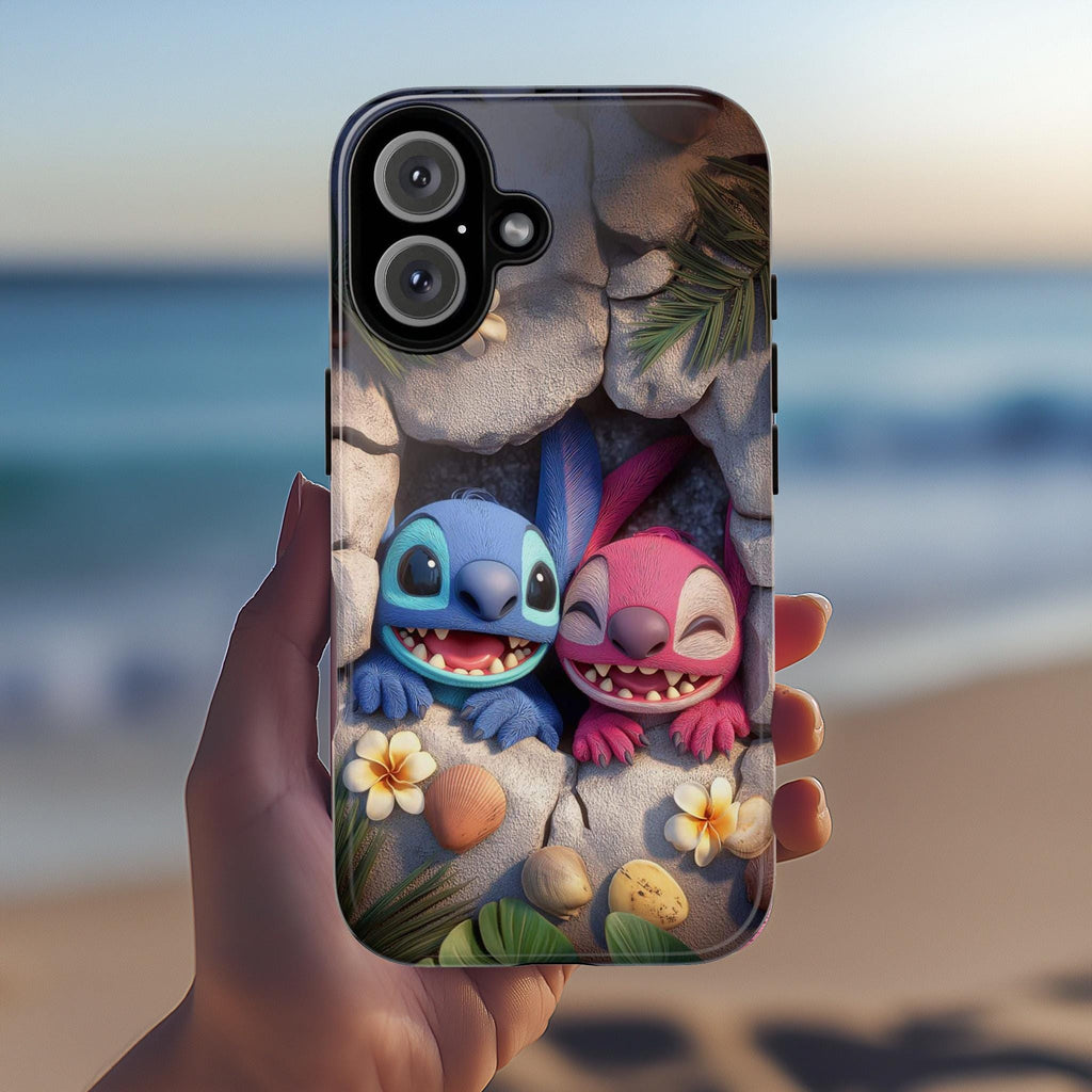 Cute Lilo & Stitch Phone Case Adorable Disney Cartoon Design, Stitch Angel Cover for iPhone and Android, Perfect for Stitch Fans, 442.53