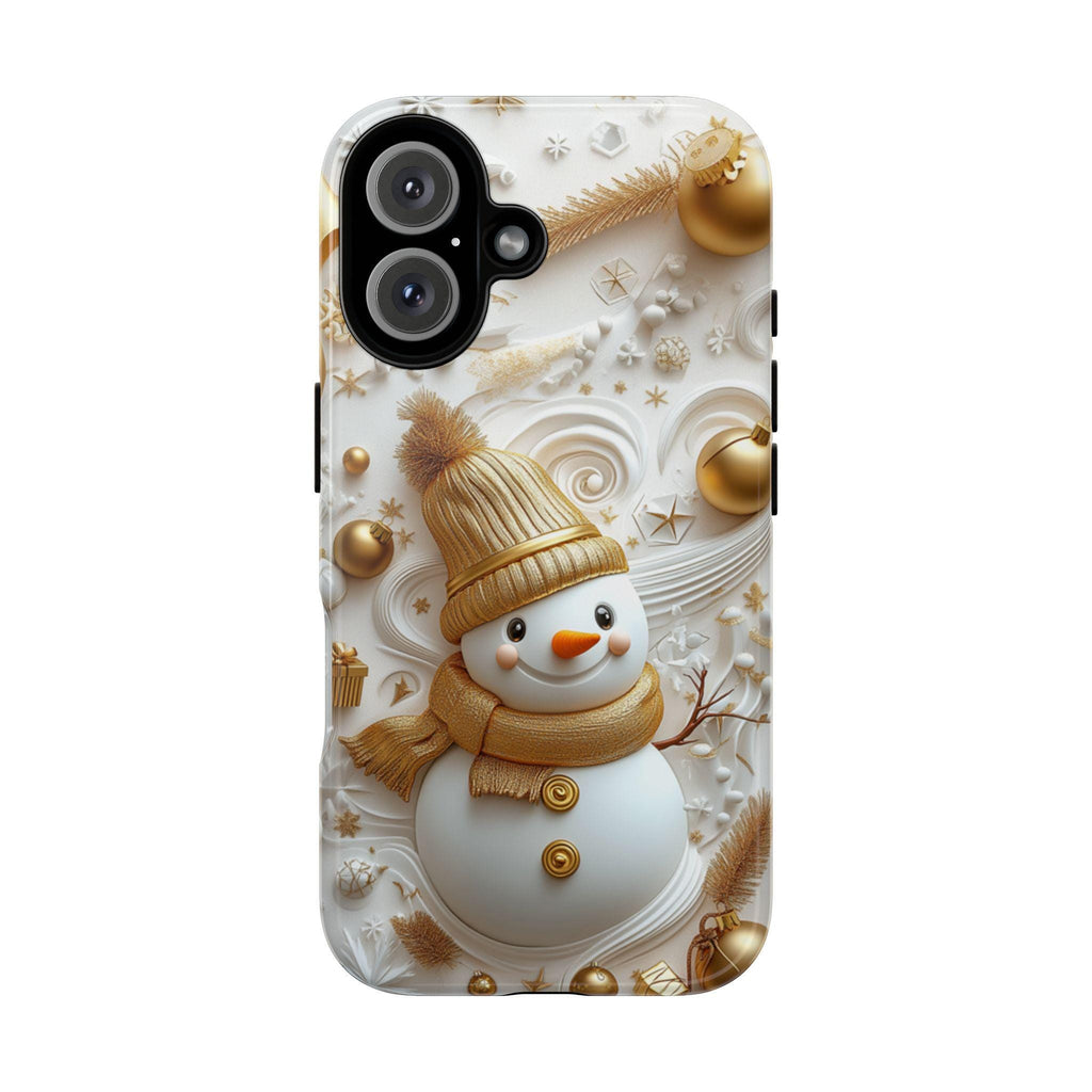 Snowman Winter Wonderland Phone Case, 3D Winter Holiday MagSafe for iPhone 16 15 14 13 12 Pro Max Plus, Samsung S24 Ultra, Pixel 8, 433.13