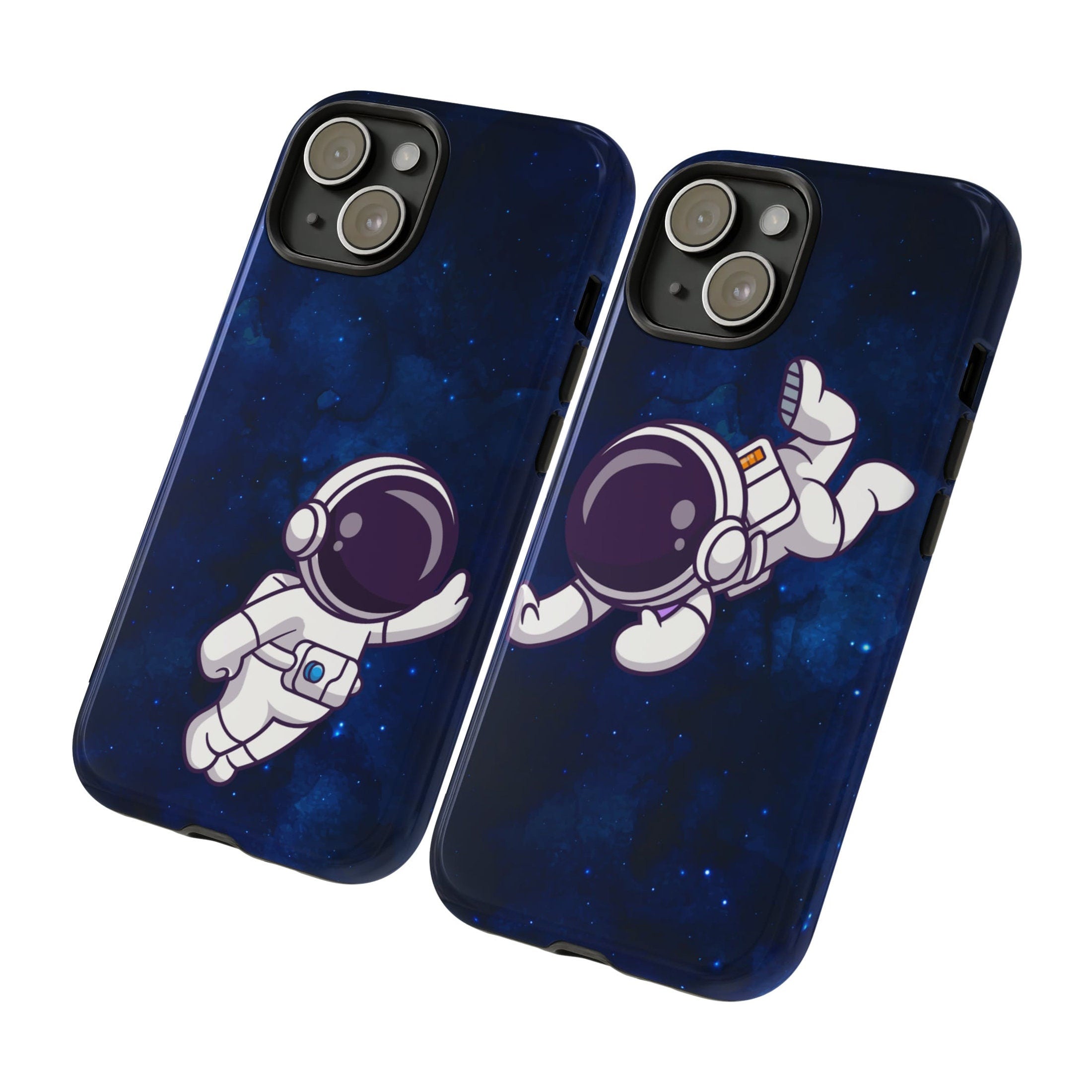 Astronaut Matching Phone Case for Couples, Spaceman Bride & Groom Cover, Galaxy Case for iPhone 16 15 14 13 12 11 XR Pro Max/Samsung Galaxy
