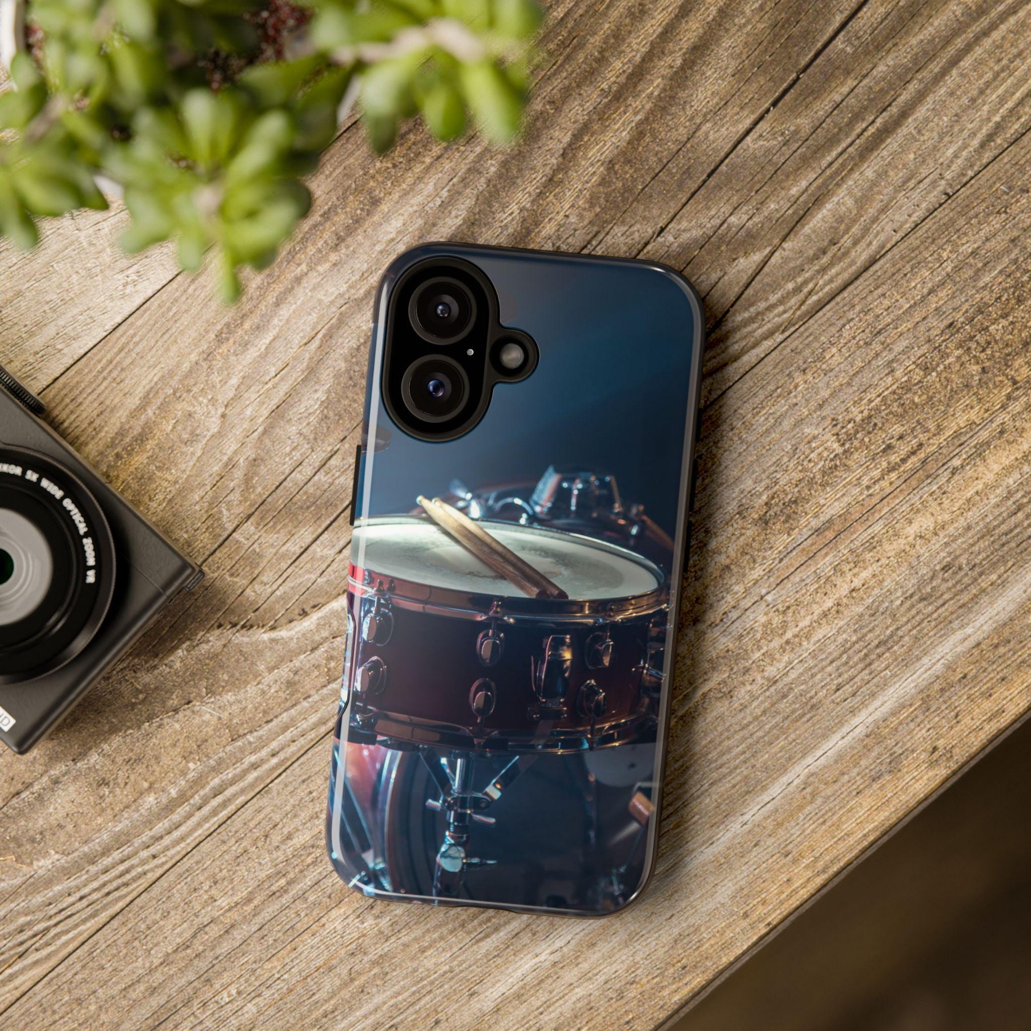 Music Lovers Phone Case, Drum Lover iPhone Case, Instruments Ethnic Drum Phone Cover for iPhone 13 15 14 13 Magsafe, Galaxy S25, 170.1