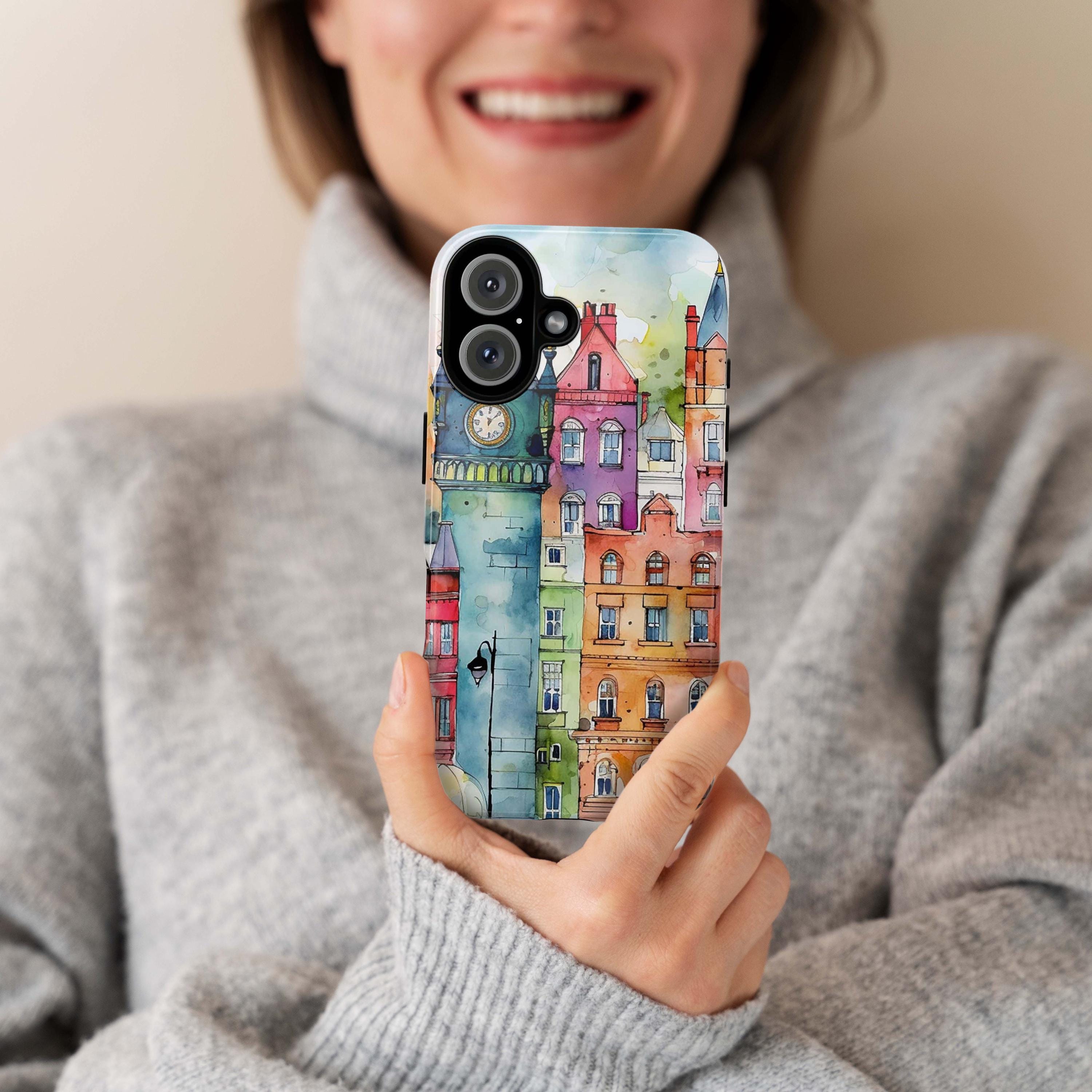 London Building Phone Case, London Colorful Phone Case, English City Phone Cover for iPhone 16 15 14 13 Pro Max Plus/Samsung S25, 187.2