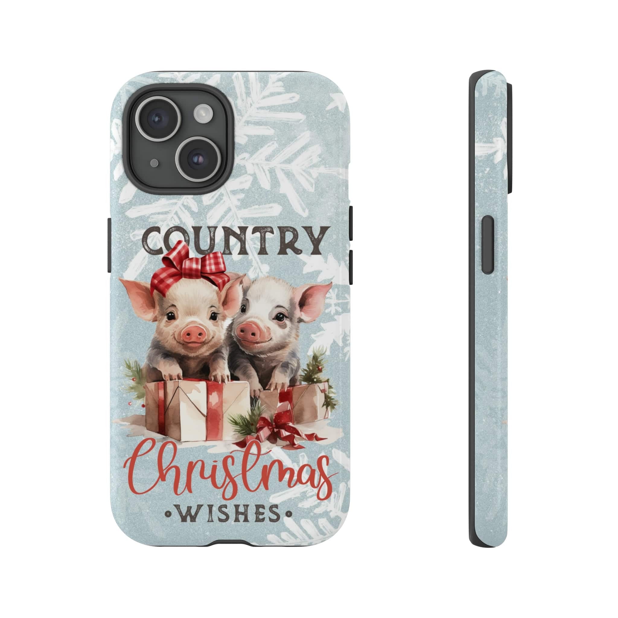 Xmas Country Pig Phone Case, New Year Pig Christmas Phone Case, Fortune Pig Cover for iPhone 16 15 14 Pro Max Plus/Samsung Galaxy 0190