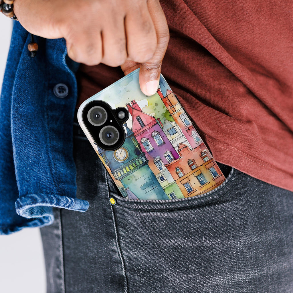 London Building Phone Case, London Colorful Phone Case, English City Phone Cover for iPhone 16 15 14 13 Pro Max Plus/Samsung S25, 187.2