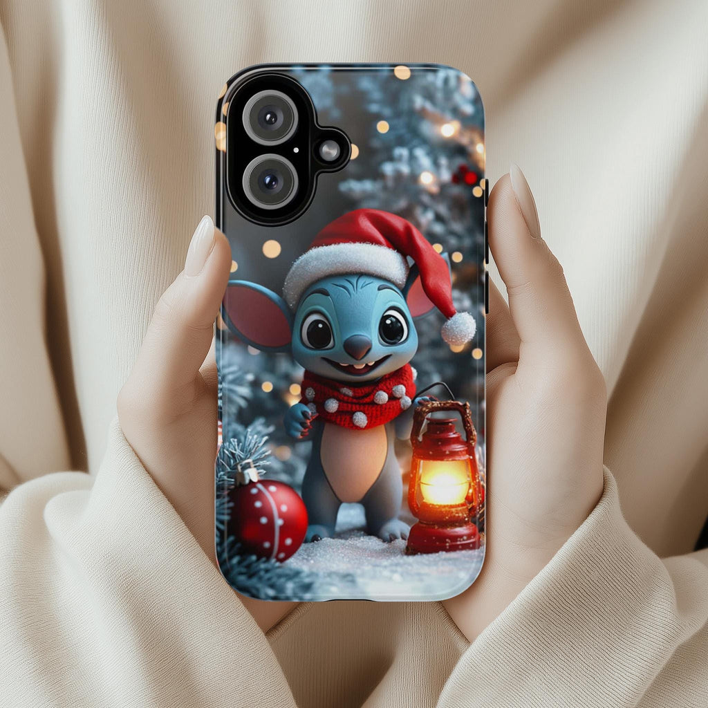 Chrismtas Stitch Lover 3D Phone Case, Cartoon Design Cover, Disney Fan Xmas Phone Case for iPhone 16 15 Magsafe, Samsung S24, 442.19