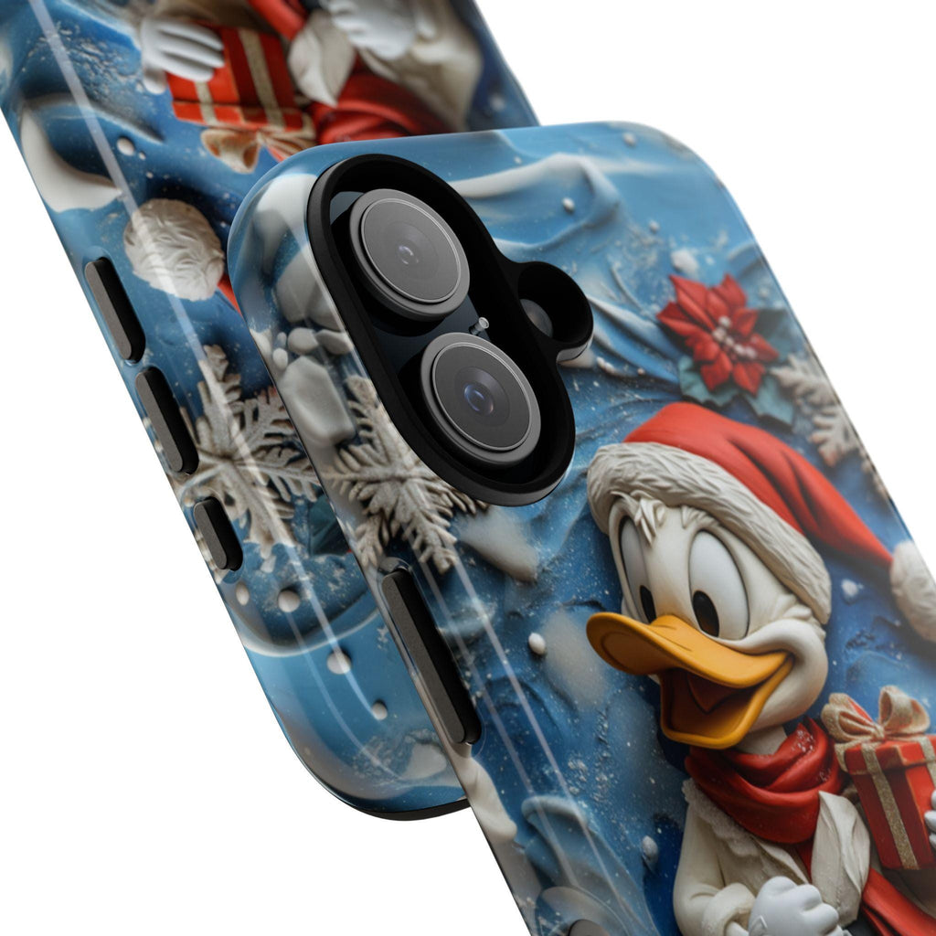 Xmas Donald Duck 3D Phone Case, Cartoon Santa Case, Disney Christmas Holiday Case for iPhone 16 15 Magsafe, Samsung S24, 442.20