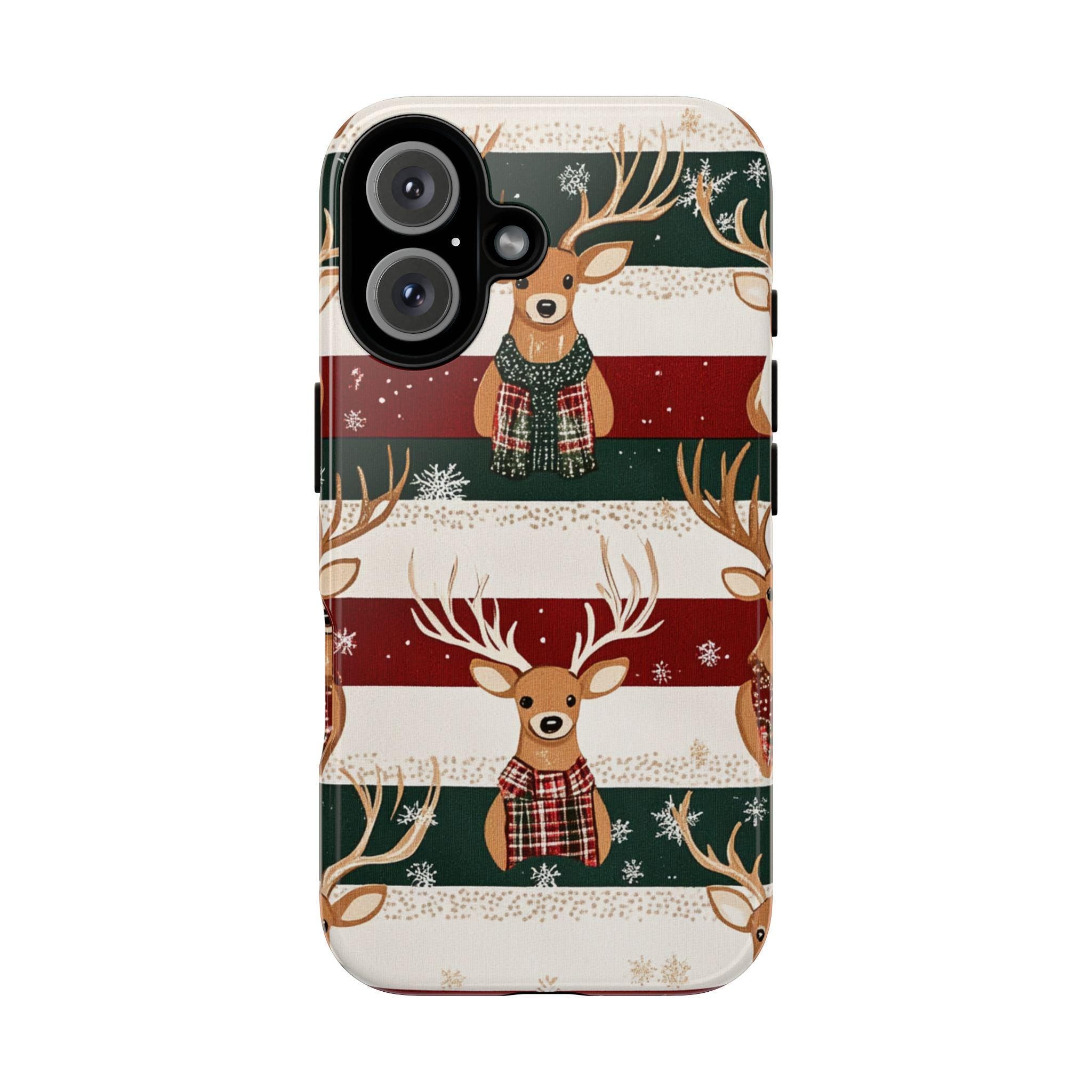 Cute Xmas Deer Phone Case, Winter Christmas Design with Rudolph Phone Case Magsafe Case for iPhone 15 14 13 Magsafe, Samsung S24, 426.4