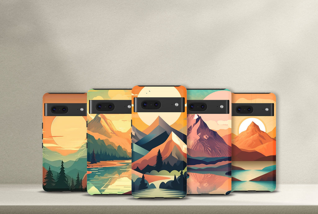 Abstract Mountain Nature Phone Case, Artistic and Stylish Protective Cover Inspired by Nature's Beauty for a Unique Look, iPhone, JAY0001