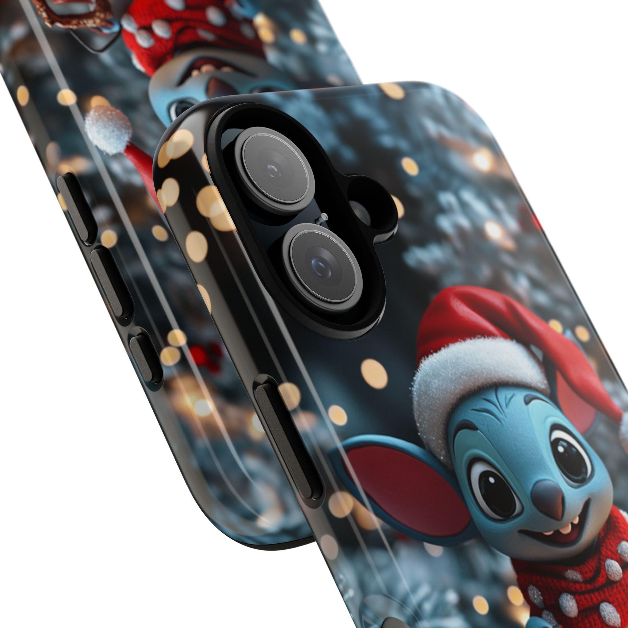 Chrismtas Stitch Lover 3D Phone Case, Cartoon Design Cover, Disney Fan Xmas Phone Case for iPhone 16 15 Magsafe, Samsung S24, 442.19