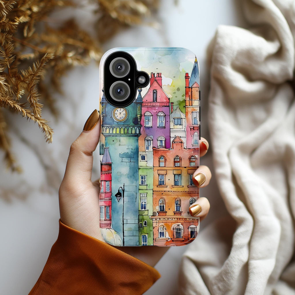 London Building Phone Case, London Colorful Phone Case, English City Phone Cover for iPhone 16 15 14 13 Pro Max Plus/Samsung S25, 187.2