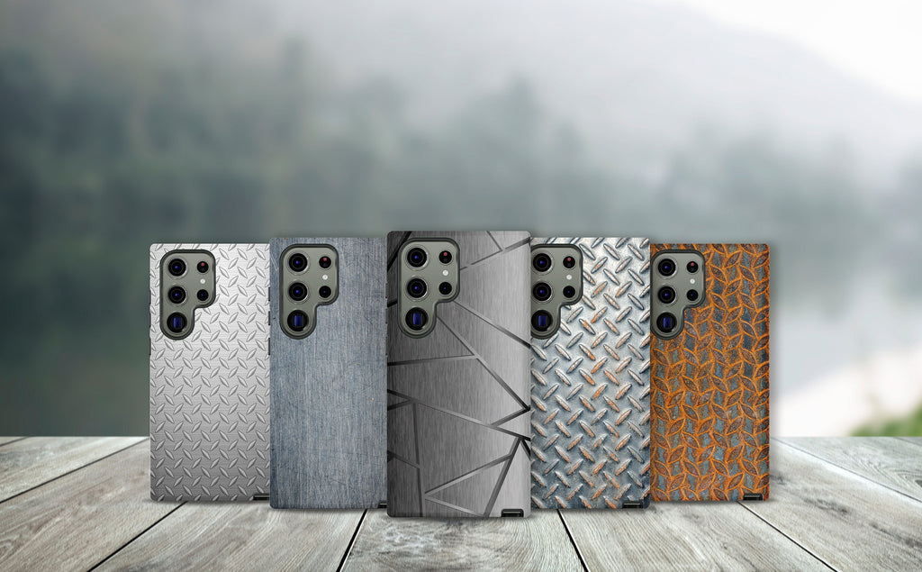 Metal Effect Phone Case, Rusty Metal Phone Cover, Abstract Metal Texture Case for iPhone 15 14 13 Pro Max Magsafe, Samsung S25, 0069