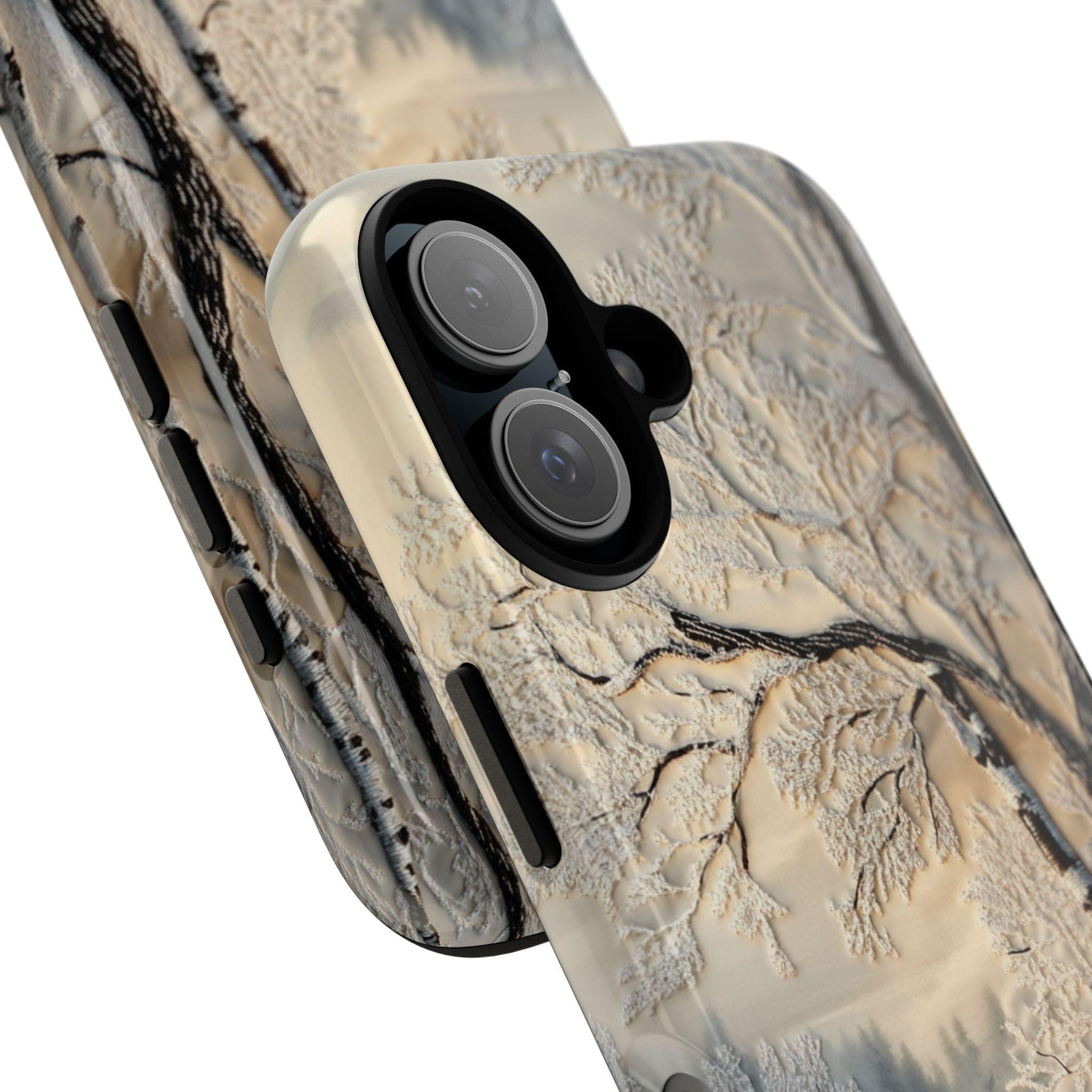 Snowy Winter Forest Phone Case, White Christmas Woodland Vibes MagSafe for iPhone 16 15 14 13 12 Pro Max Plus, Samsung S24, Pixel 8, 453.9