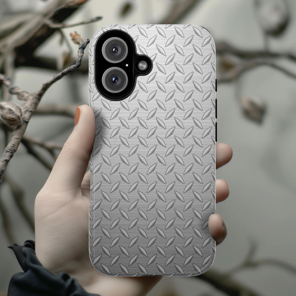 Metal Effect Phone Case, Rusty Metal Phone Cover, Abstract Metal Texture Case for iPhone 15 14 13 Pro Max Magsafe, Samsung S25, 0069