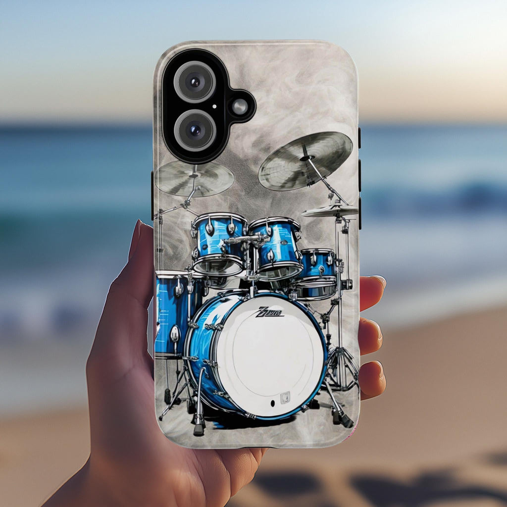Music Drum iPhone Case, Drum Lover Gift, Instrument Drum Aesthetic Phone Cover for iPhone 16 15 14 13 Pro Max Plus / Samsung S25, 171.1