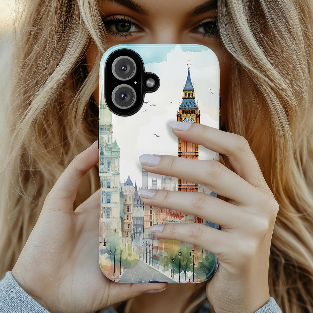 London Big Ben Phone Case, London Building Phone Case, English City Phone Cover for iPhone 16 15 14 13 Pro Max Plus/Samsung S25, 187.3