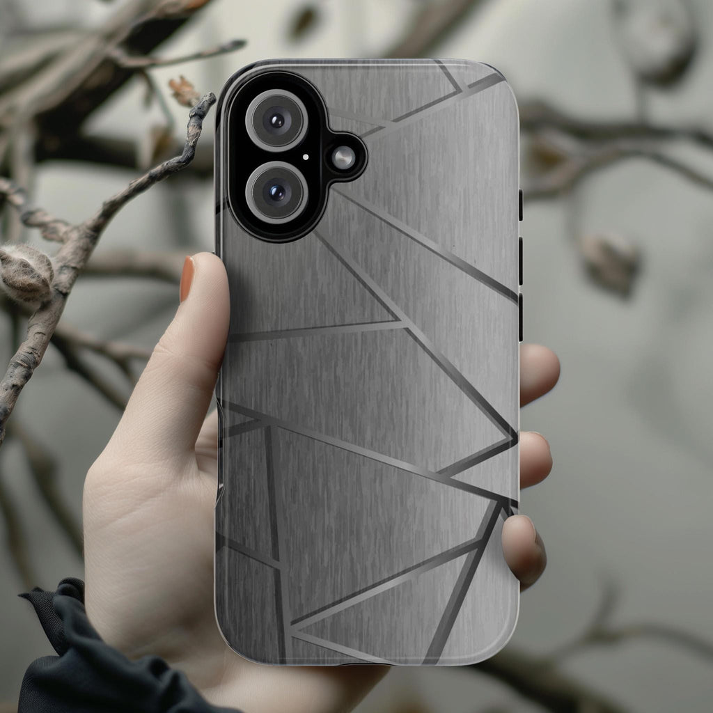 Metal Effect Phone Case, Rusty Metal Phone Cover, Abstract Metal Texture Case for iPhone 15 14 13 Pro Max Magsafe, Samsung S25, 0069