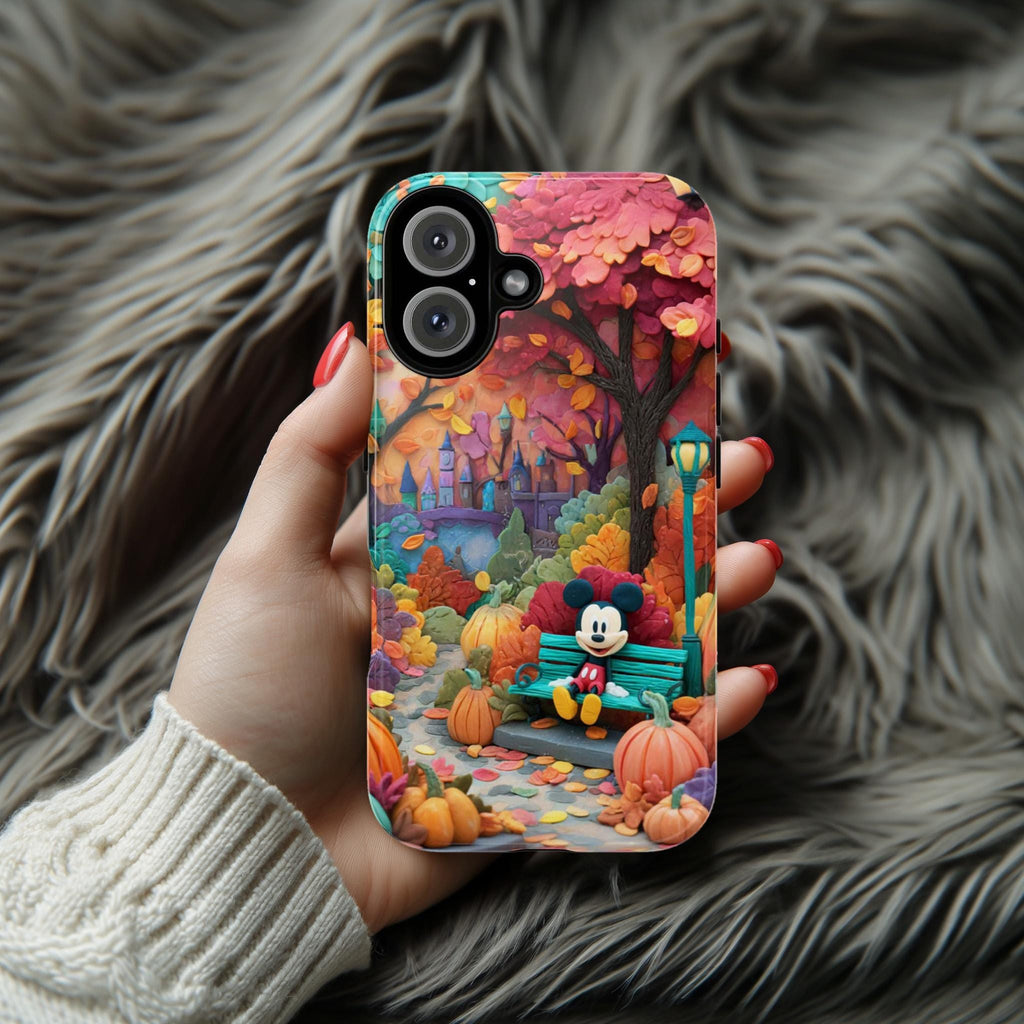 Mickey Mouse in the City Phone Case | Cozy Fall Disneyland Design, Fall Pumpkins Cover for iPhone 17 16 Tough or Magsafe, Samsung, 442.55
