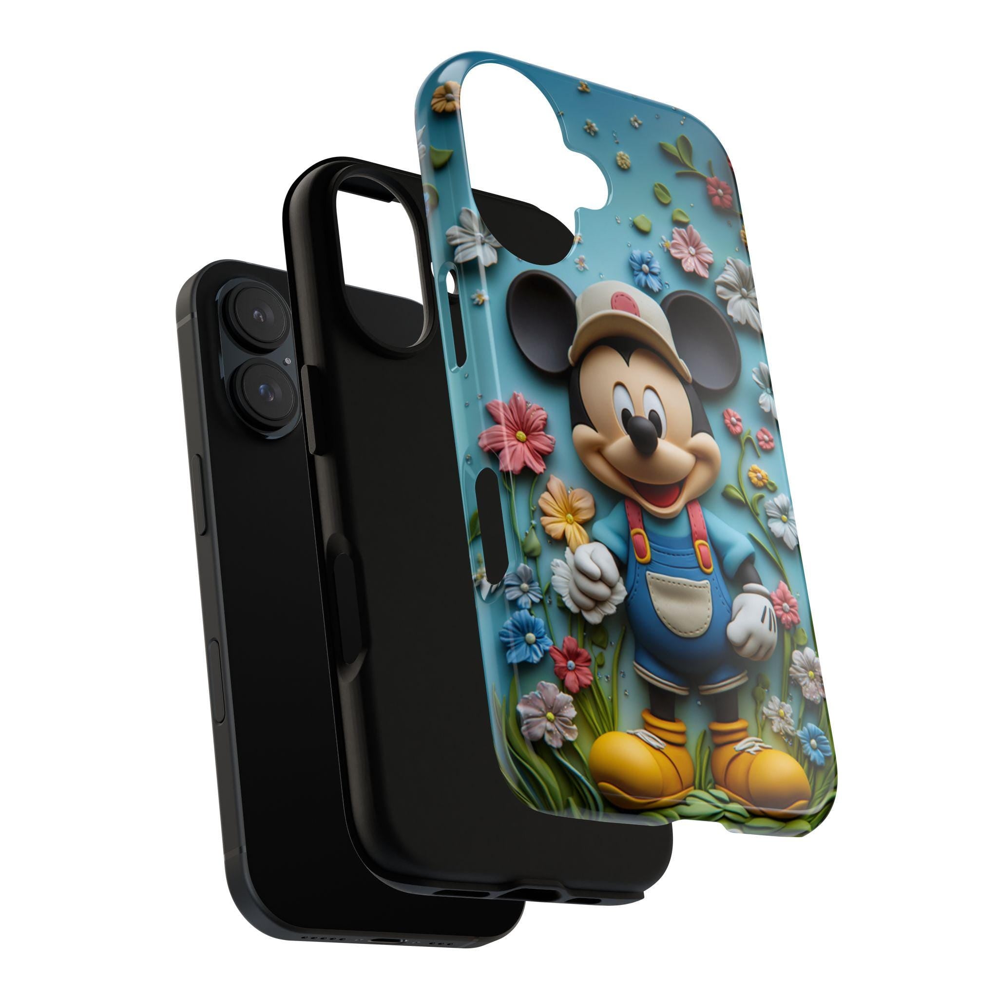 Mickey Mouse Gardener Phone Case, 3D Disneyland Festive Phone Cover for iPhone 16 15 14 13 Pro Magsafe Samsung Galaxy S24, 442.36