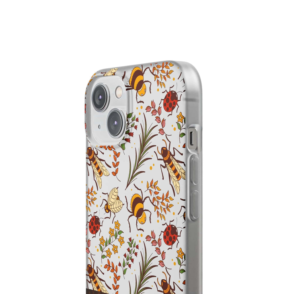 Honeycomb Bee Phone Case, Beetle iPhone Case, Ladybird Botanical Cover for iPhone 16 15 Pro Max 14 13 12 Samsung Galaxy S23 S22 Google Pixel