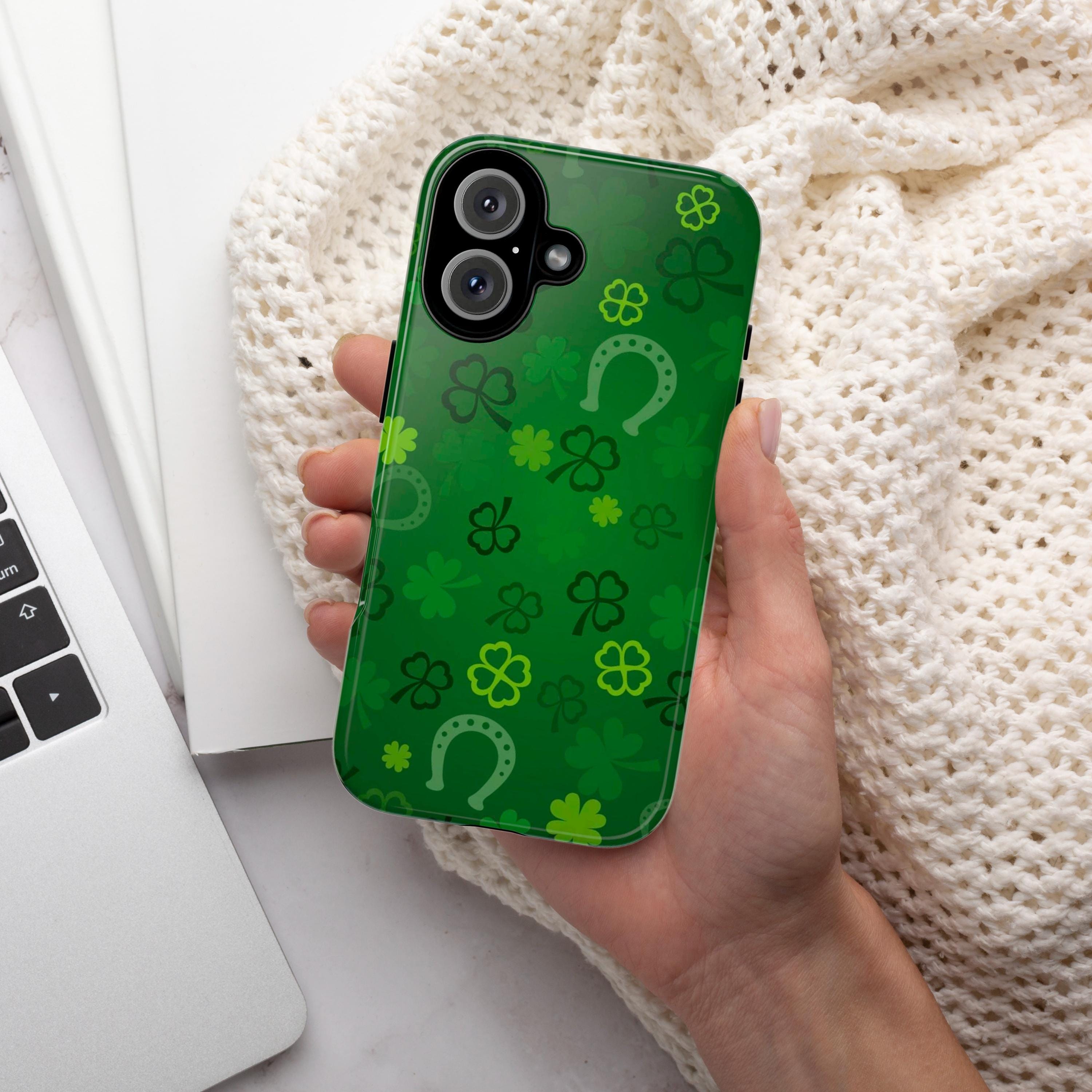 St Patricks Day Phone Case, Irish Luck Day Phone Cover, Shamroc St Paddys Case for iPhone 16 15 14 13 Pro Max Plus Samsung Galaxy S24, 289.2