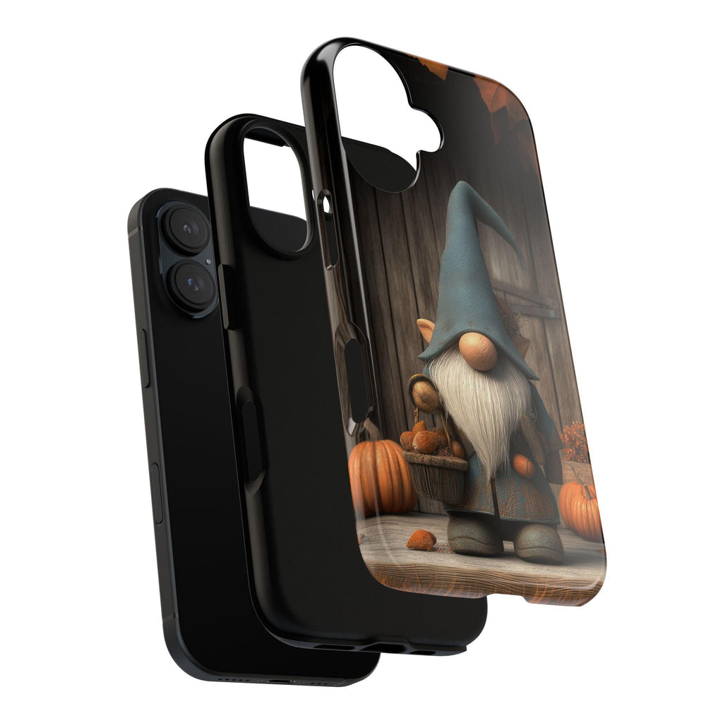 Cute Gnome Autumn Phone Case, Cozy Fall Pumpkins Design, Autumn Vibes Cover for iPhone 17 16 Tough or Magsafe, Samsung, 480.2