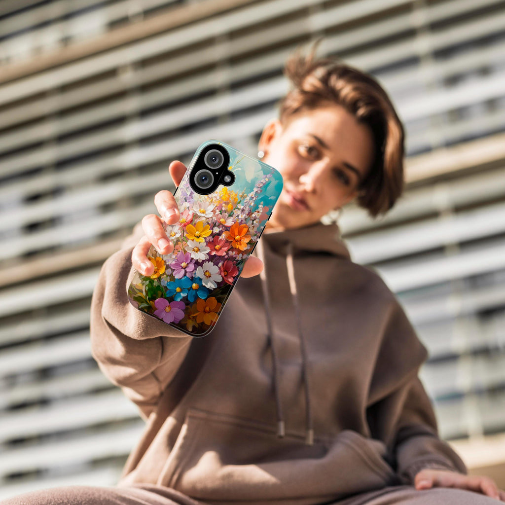 Spring Flowers Phone Case with Oil Painting Effect, 3D Design, Perfect for Flower Lovers Phone Case for iPhone Magsafe, Samsung, 459.9