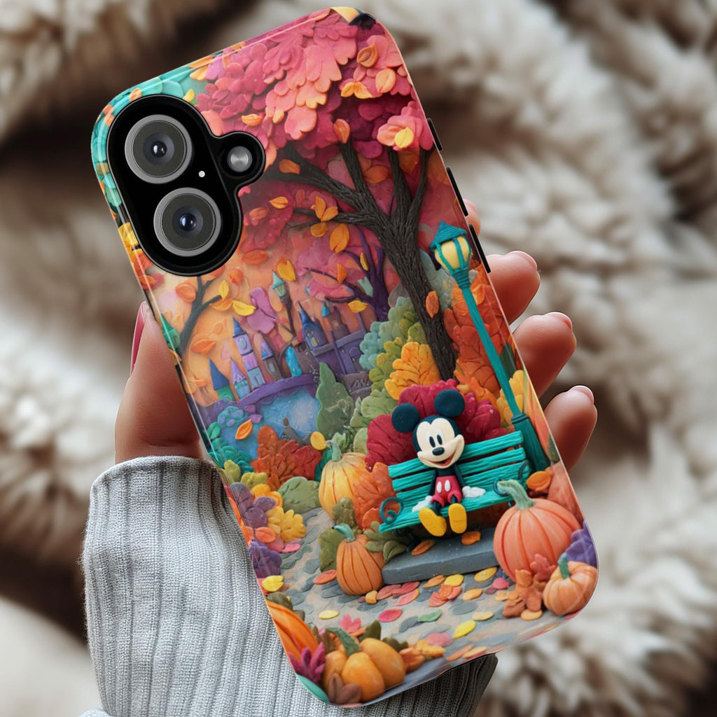 Mickey Mouse in the City Phone Case | Cozy Fall Disneyland Design, Fall Pumpkins Cover for iPhone 17 16 Tough or Magsafe, Samsung, 442.55