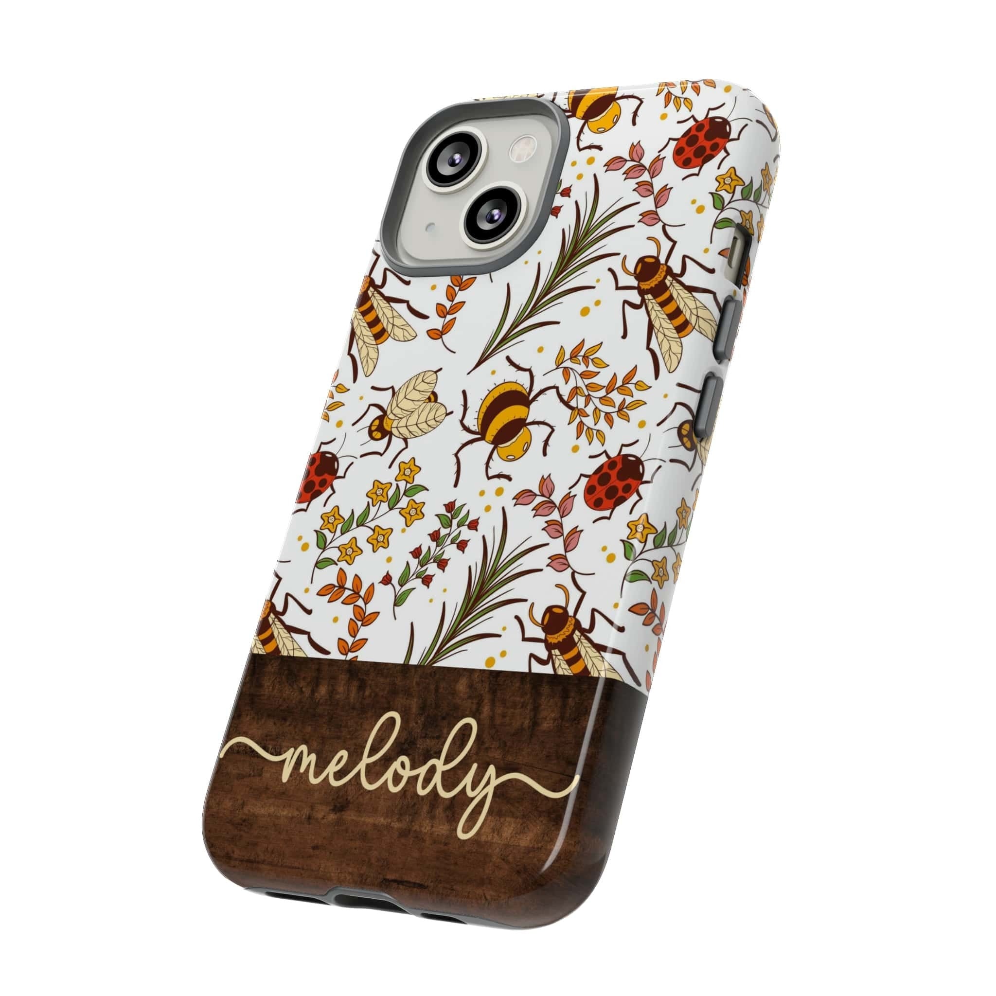 Honeycomb Bee Phone Case, Beetle iPhone Case, Ladybird Botanical Cover for iPhone 16 15 Pro Max 14 13 12 Samsung Galaxy S23 S22 Google Pixel