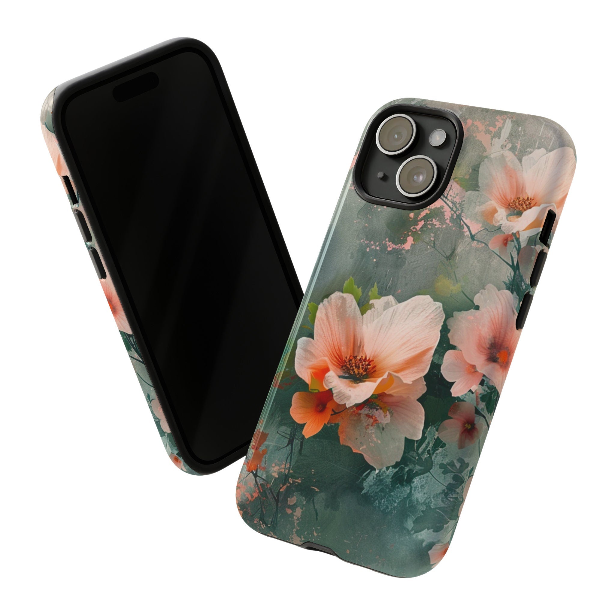 Fine Art Paint Floral Phone Case, Aesthetic Phone Case, Mother's Day Cover for iPhone  16 15 14 13 12 11 Pro Max Plus Samsung Galaxy S23 S22