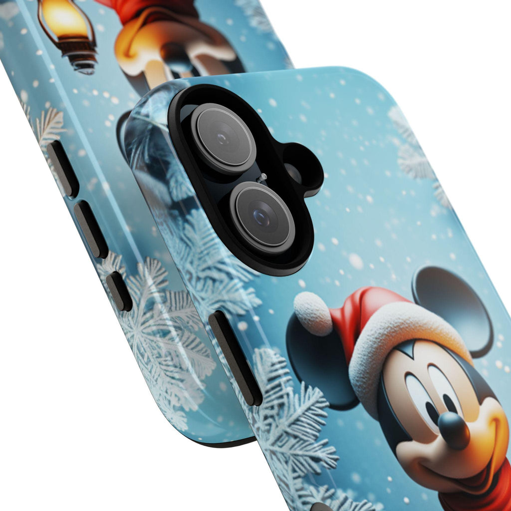 Xmas Santa Mickey Mouse 3D effect Phone Case, Cartoon Mickey Design, Disney Fan Phone Case for iPhone 16 15 14 Magsafe, Samsung S24, 442.16